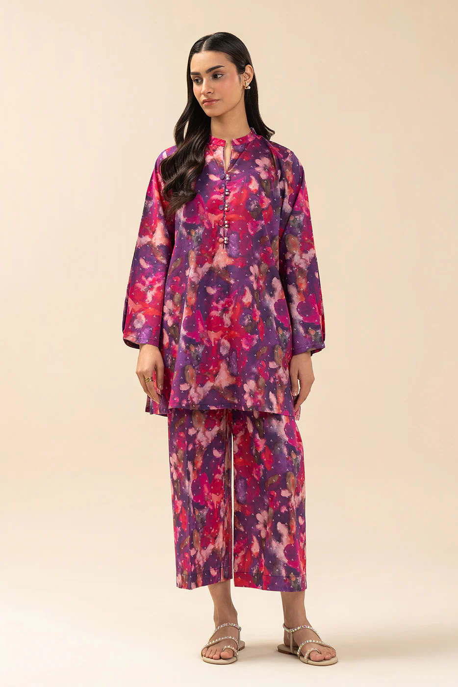 2 PIECE PRINTED LAWN SUIT (PRET) - Image 2