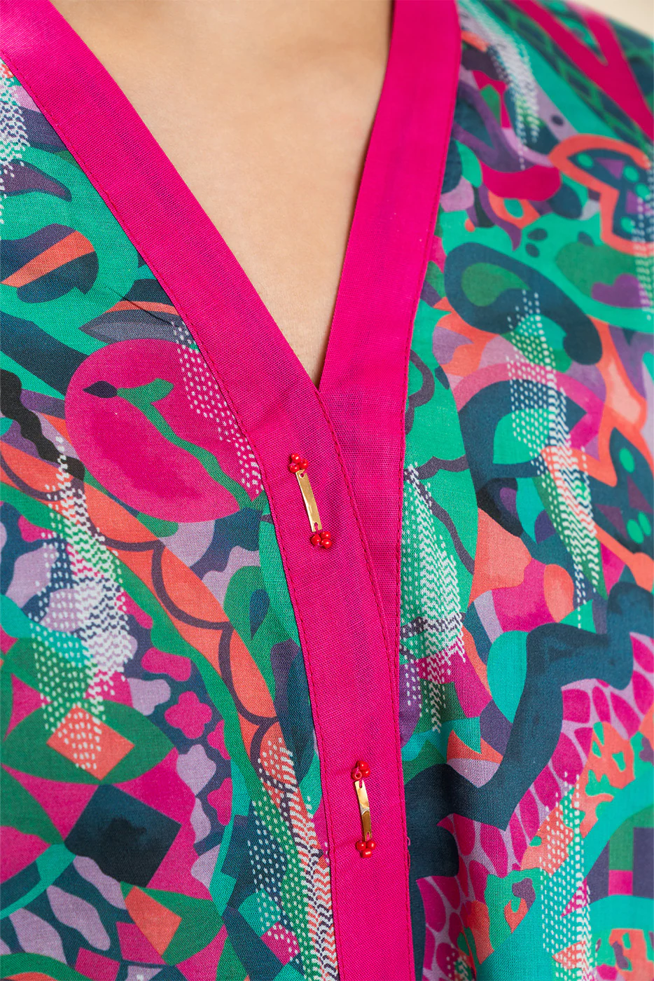 2 PIECE PRINTED LAWN SUIT (PRET) - Image 5