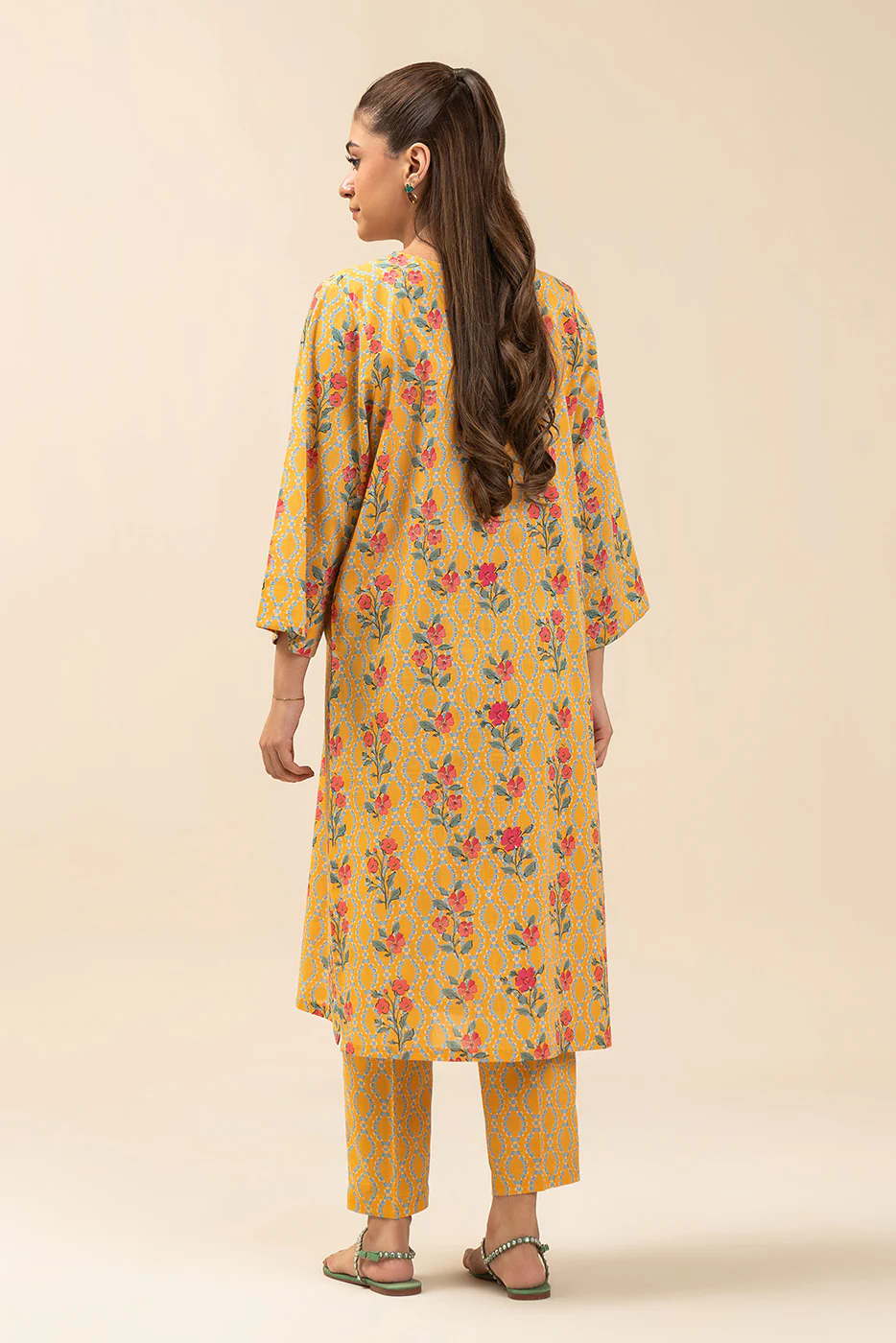 PRINTED  TWO WAY SLUB SHIRT (PRET) - Image 3