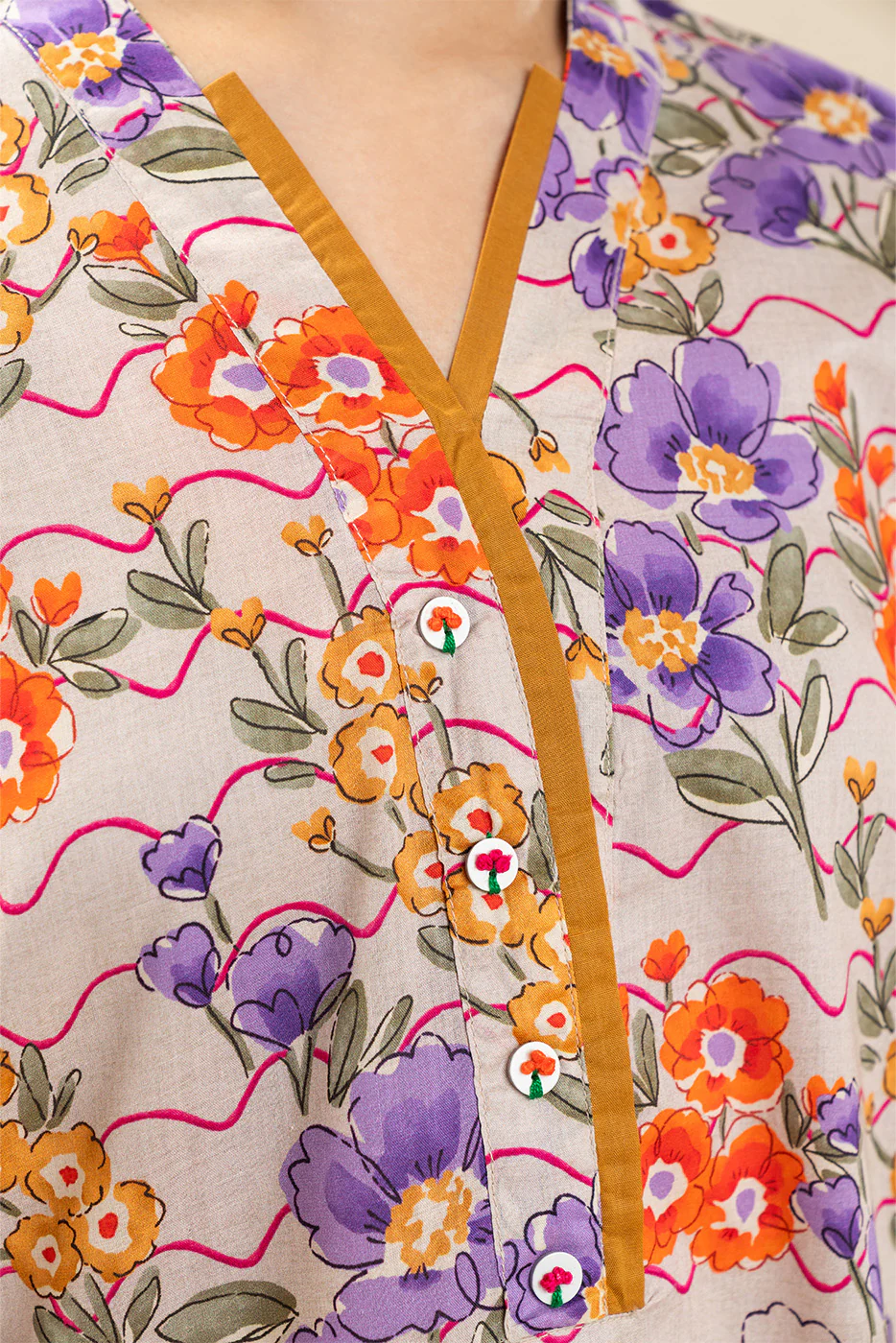 PRINTED LAWN SHIRT (PRET) - Image 5