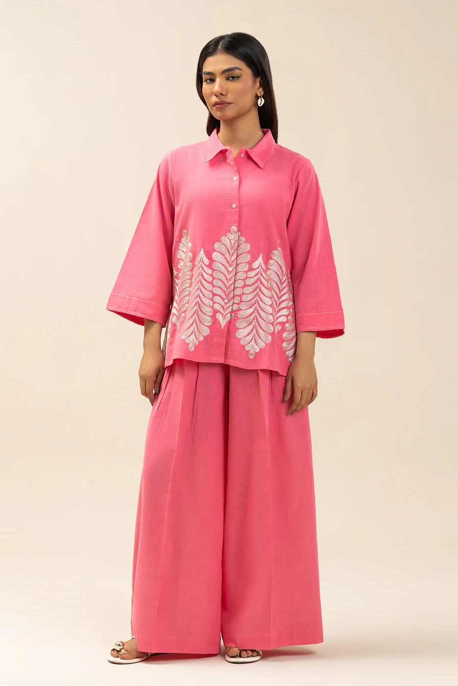 2 PIECE EMBROIDERED LINEN SUIT (FLOW) - Image 2