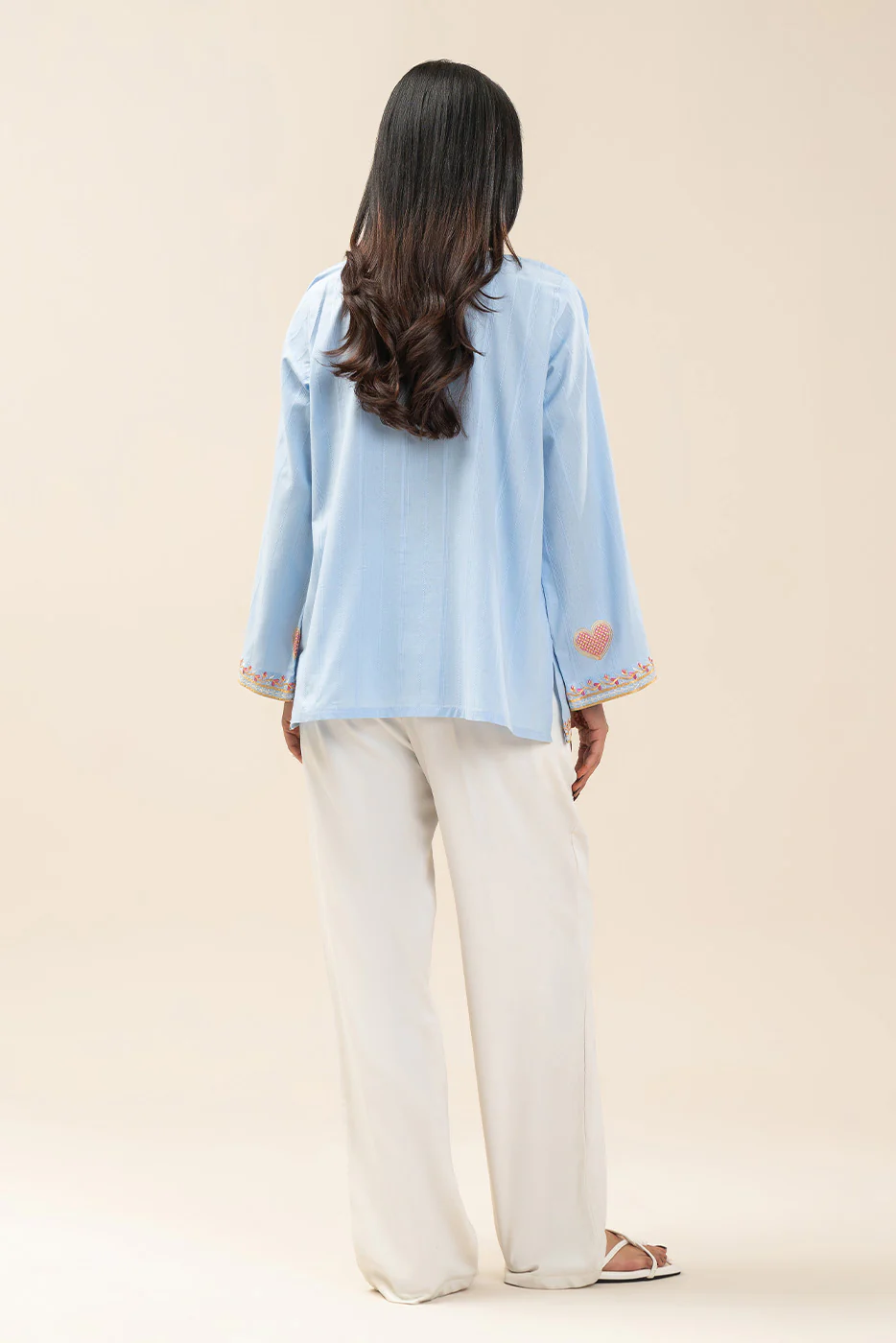 EMBROIDERED DOBBY BLOUSE (FLOW) - Image 3