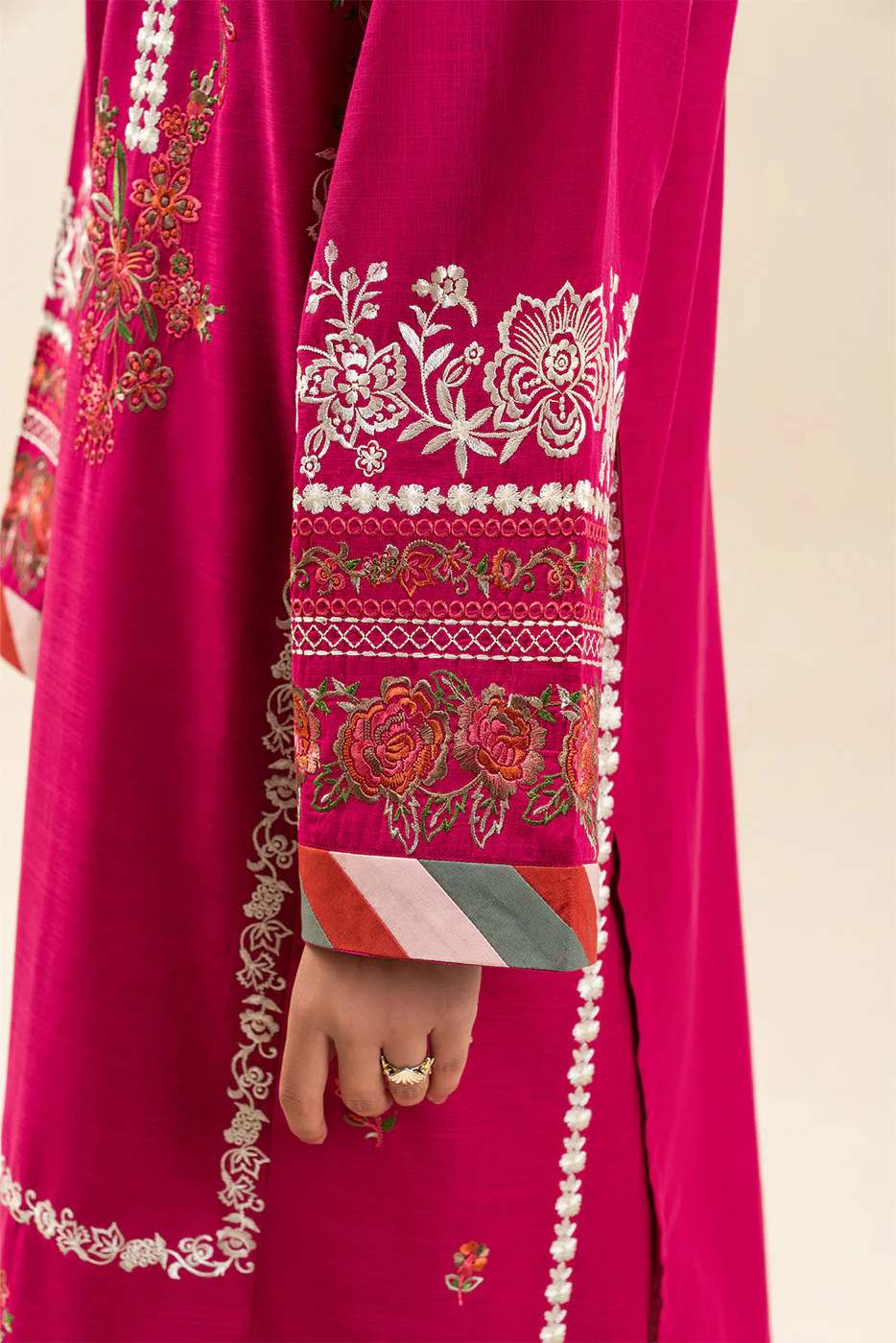 2 PIECE EMBROIDERED TWO WAY SLUB SUIT (HIGH CASUAL) - Image 6