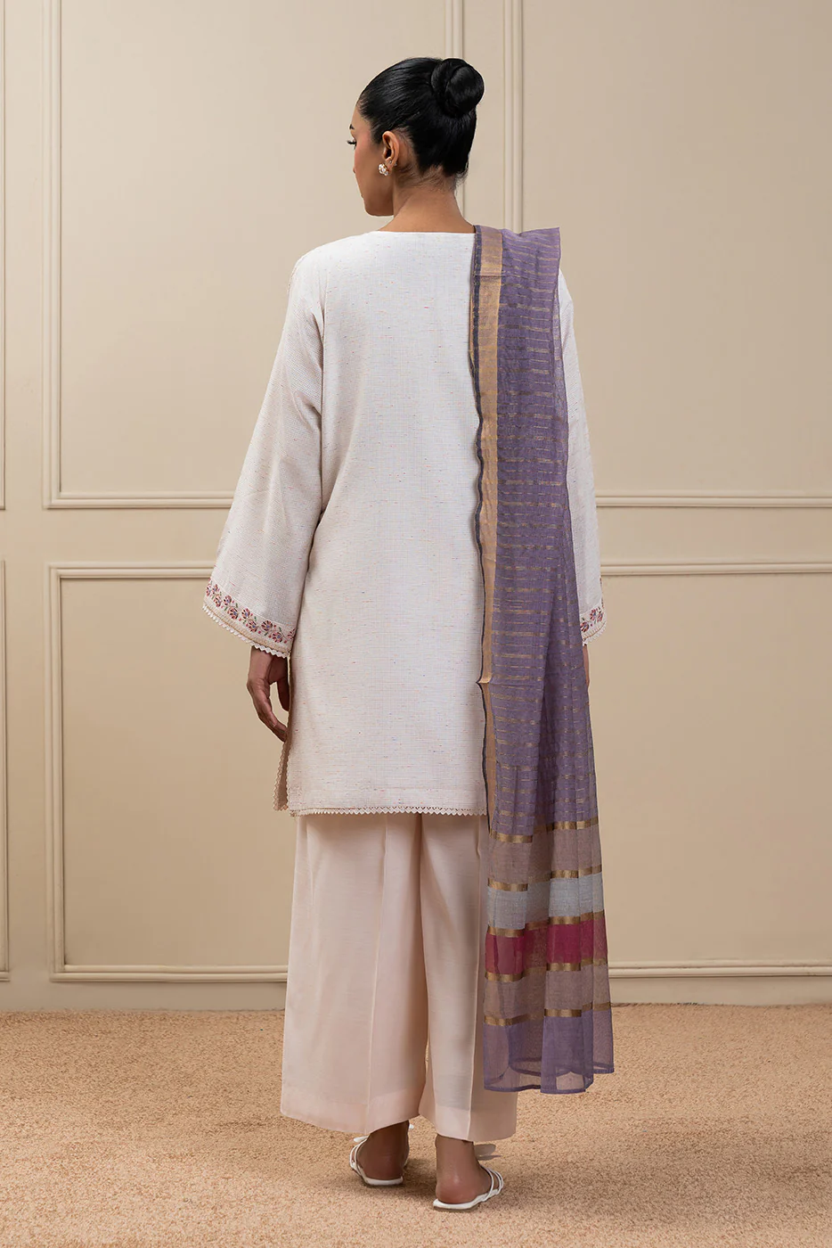 3 PIECE EMBROIDERED MULTI NEPS NET SUIT (HIGH CASUAL) - Image 4