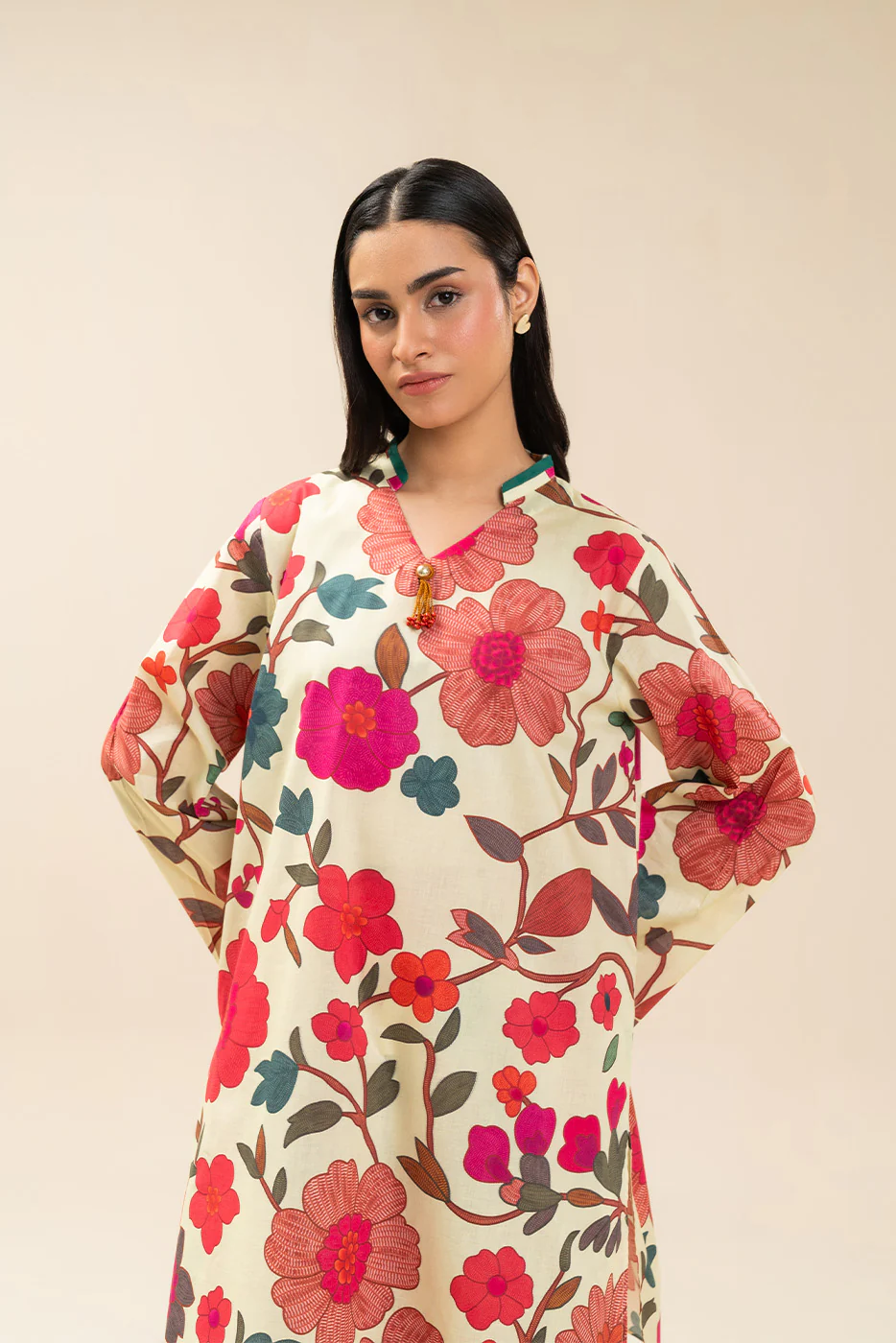 2 PIECE PRINTED LAWN SUIT (PRET) - Image 4