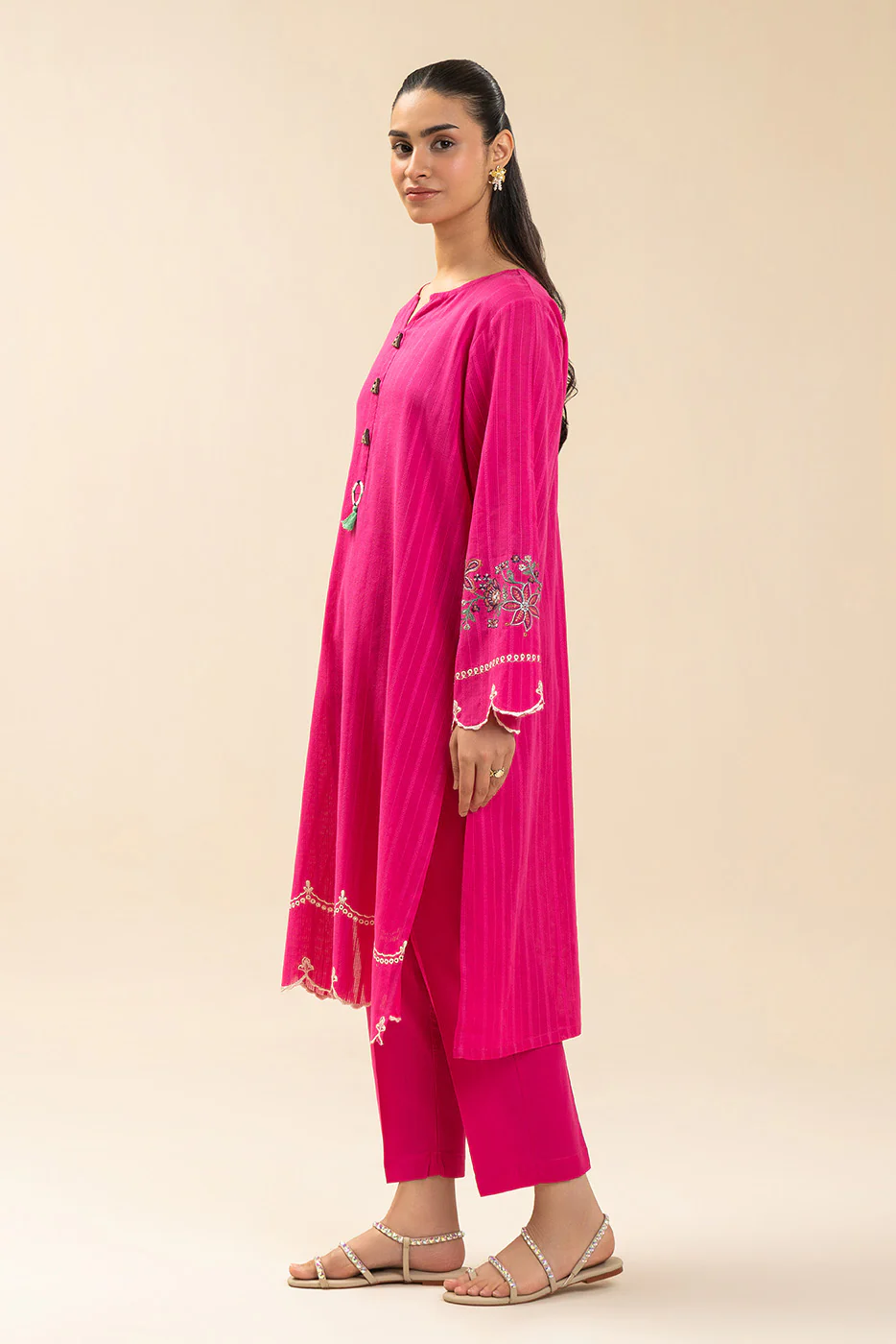 2 PIECE EMBROIDERED NENO KARA SUIT (PRET) - Image 3
