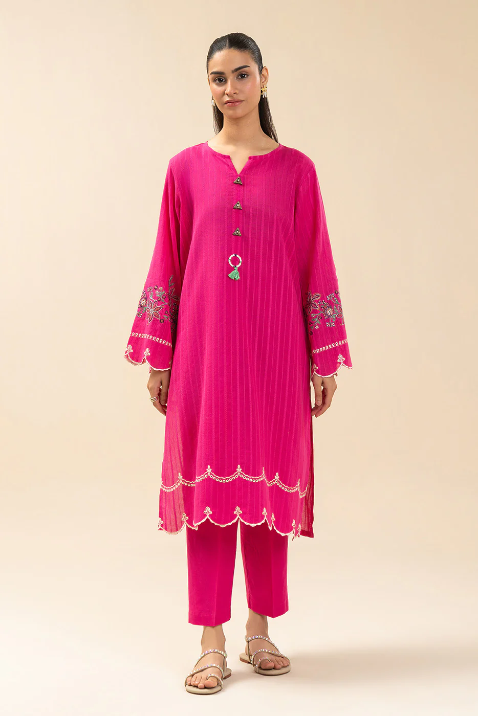 EMBROIDERED NENO KARA SHIRT (PRET) - Image 6