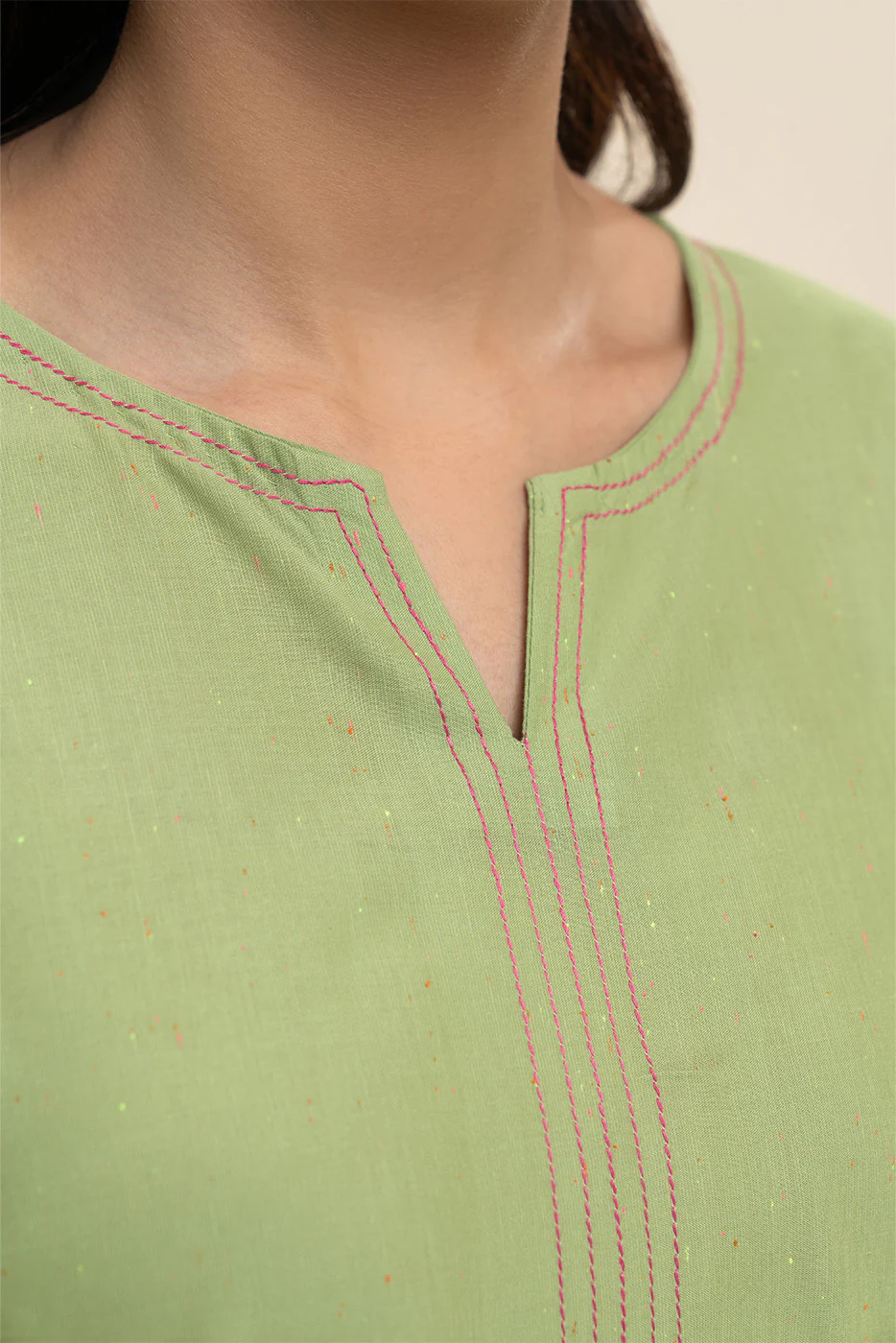 2 PIECE EMBROIDERED NEON NEPS SUIT (PRET) - Image 6