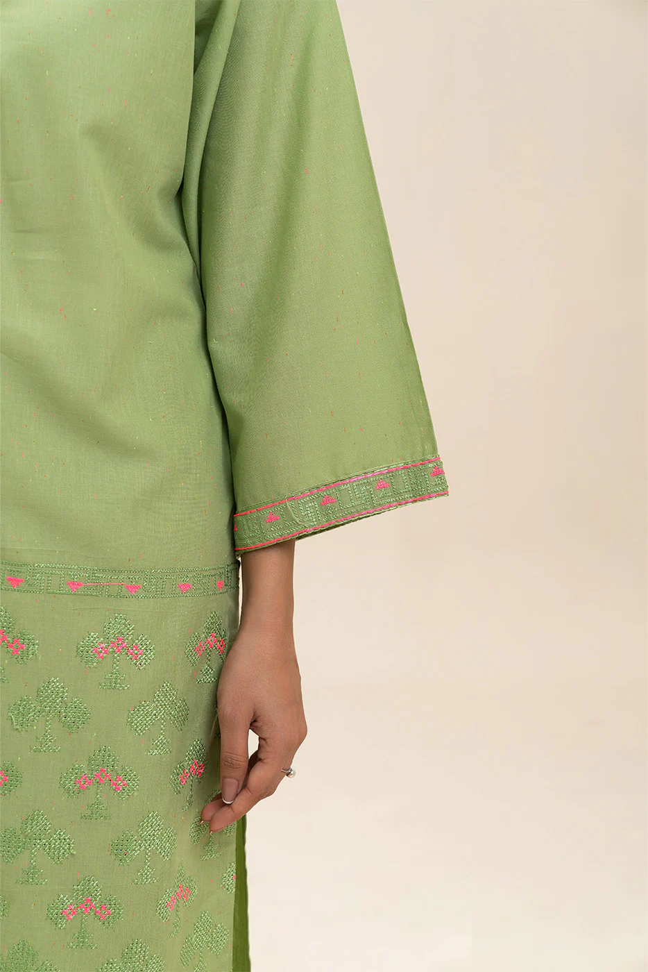 2 PIECE EMBROIDERED NEON NEPS SUIT (PRET) - Image 7