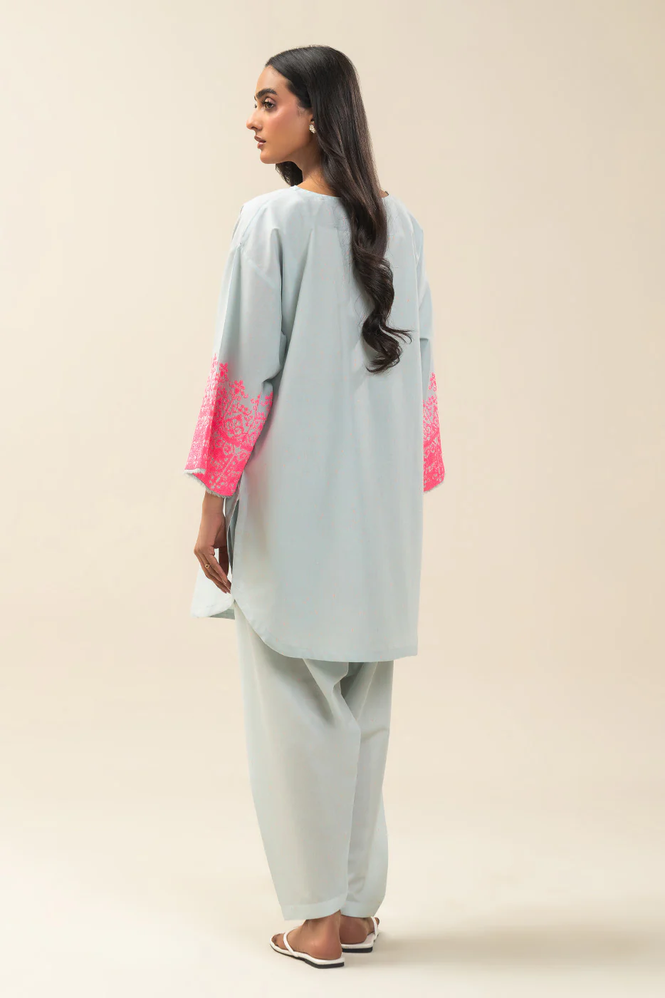 2 PIECE EMBROIDERED NEON NEPS SUIT (PRET) - Image 3
