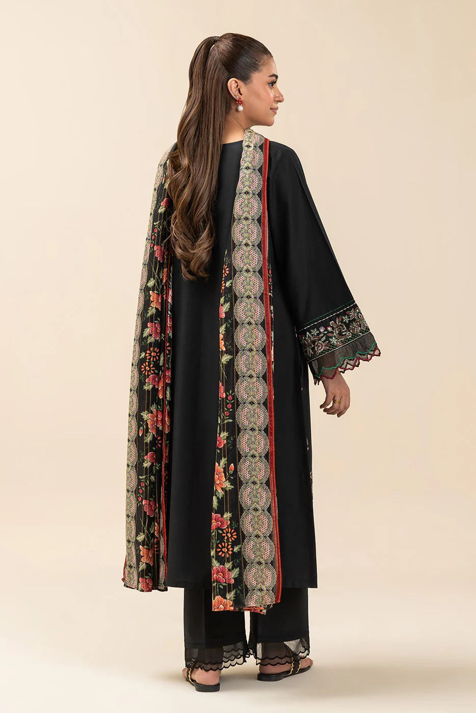 3 PIECE EMBROIDERED LAWN SUIT-SPRING NIGHT (UNSTITCHED) - Image 4