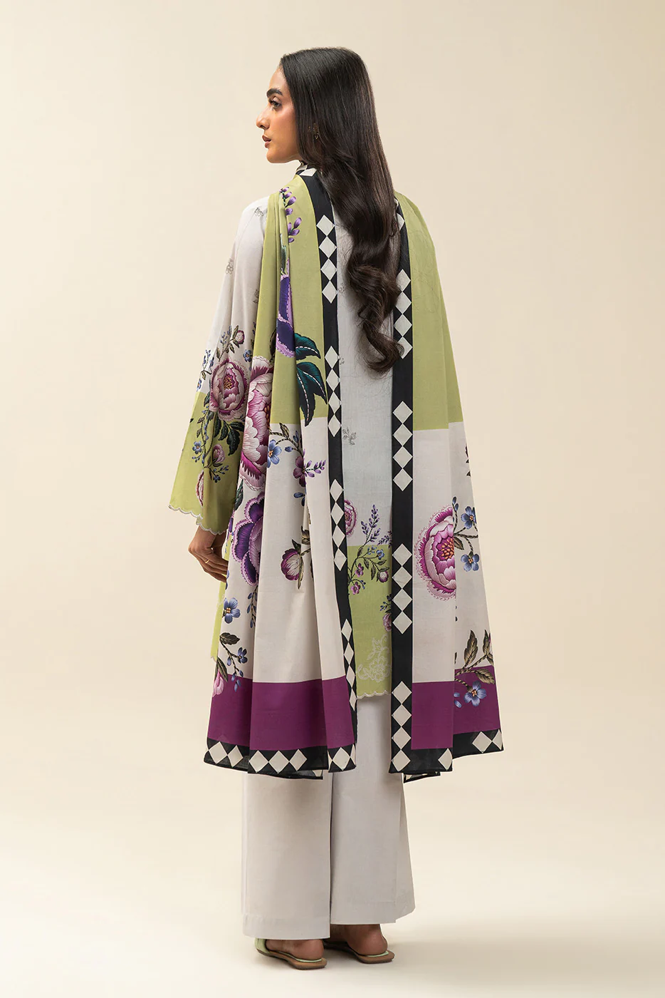 3 PIECE PRINTED LAWN SUIT-CITRON SIZZLE (UNSTITCHED) - Image 3
