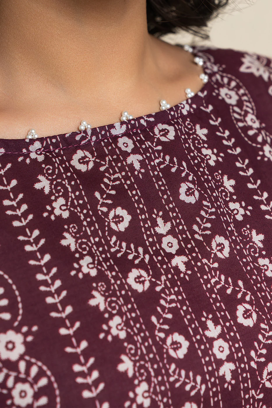 3 PIECE PRINTED LAWN SUIT-CRIMSON HERB (UNSTITCHED) - Image 5