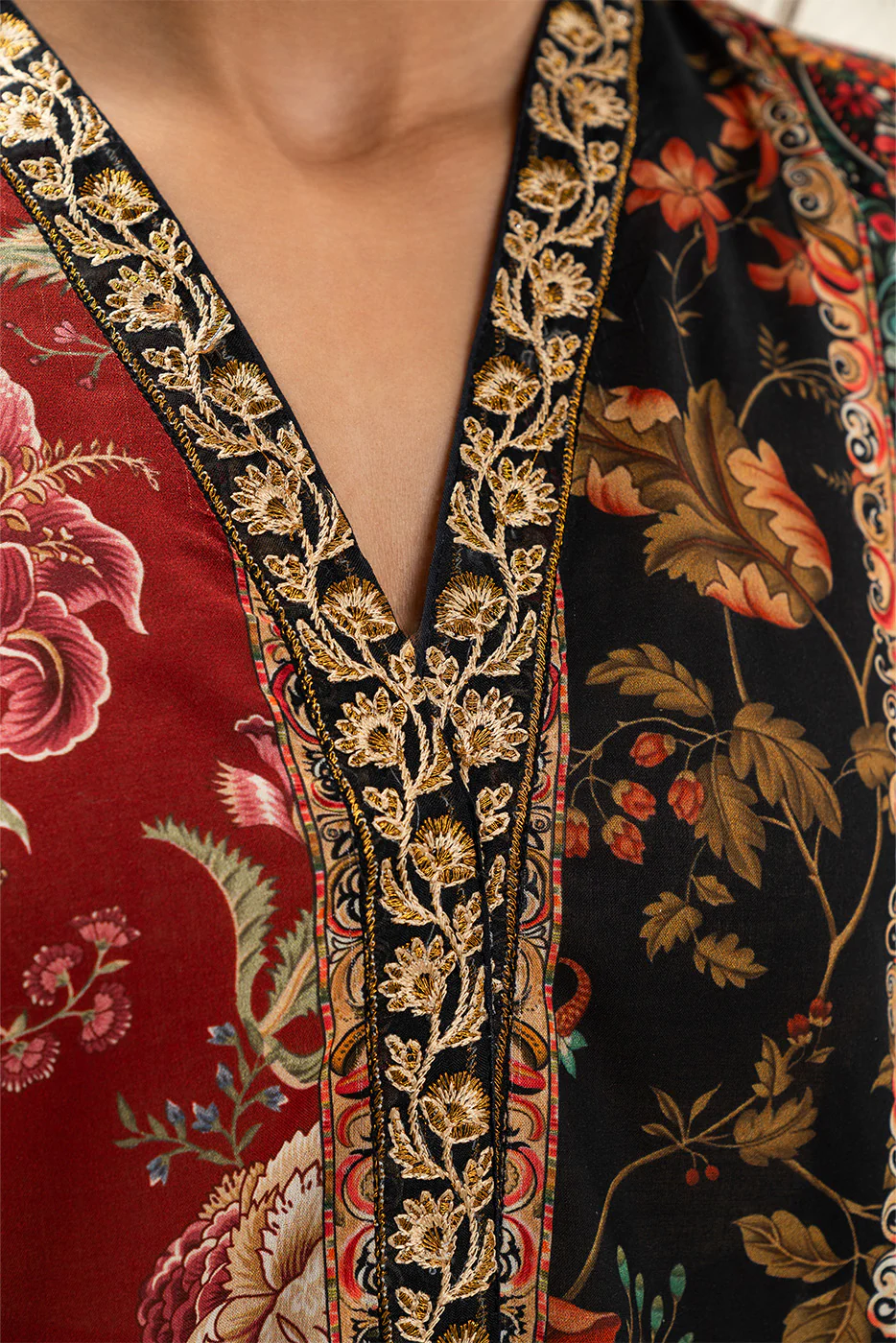 3 PIECE EMBROIDERED LAWN SUIT-NEW HERITAGE (UNSTITCHED) - Image 5