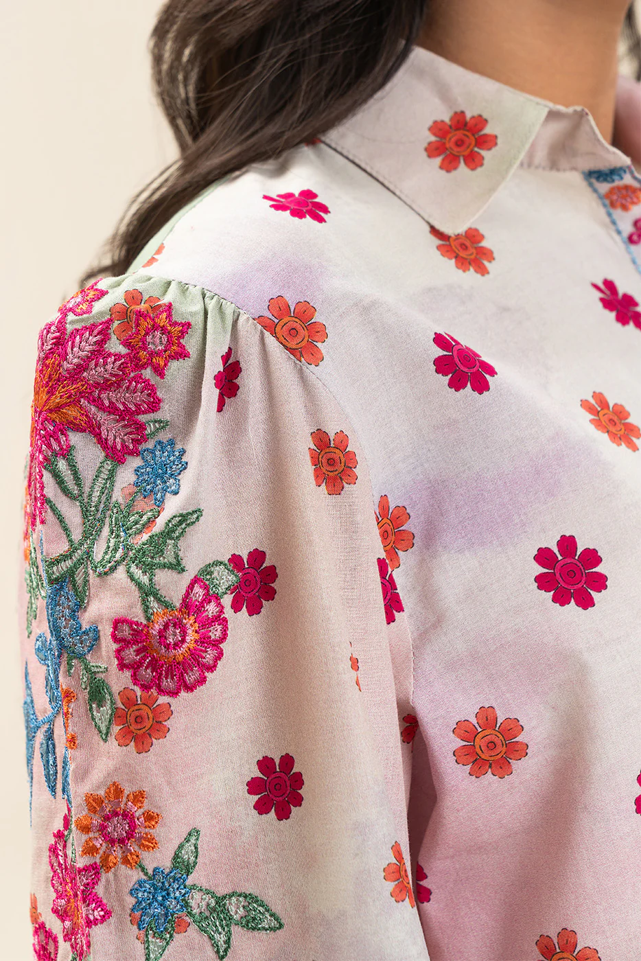 2 PIECE EMBROIDERED LAWN SUIT-PETAL POETRY (UNSTITCHED) - Image 6