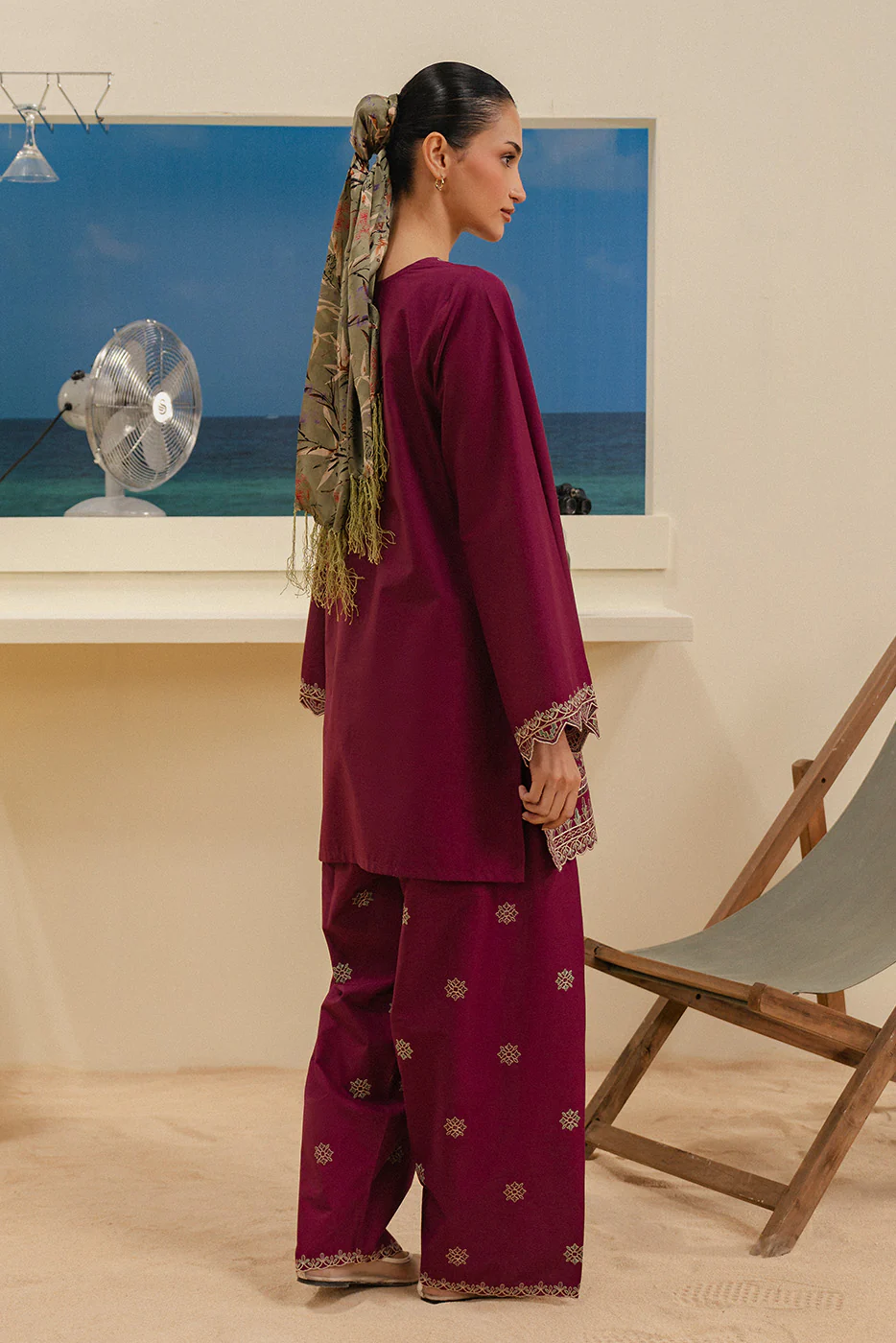 2 PIECE EMBROIDERED LAWN SUIT-FOLKLORE (UNSTITCHED) - Image 2