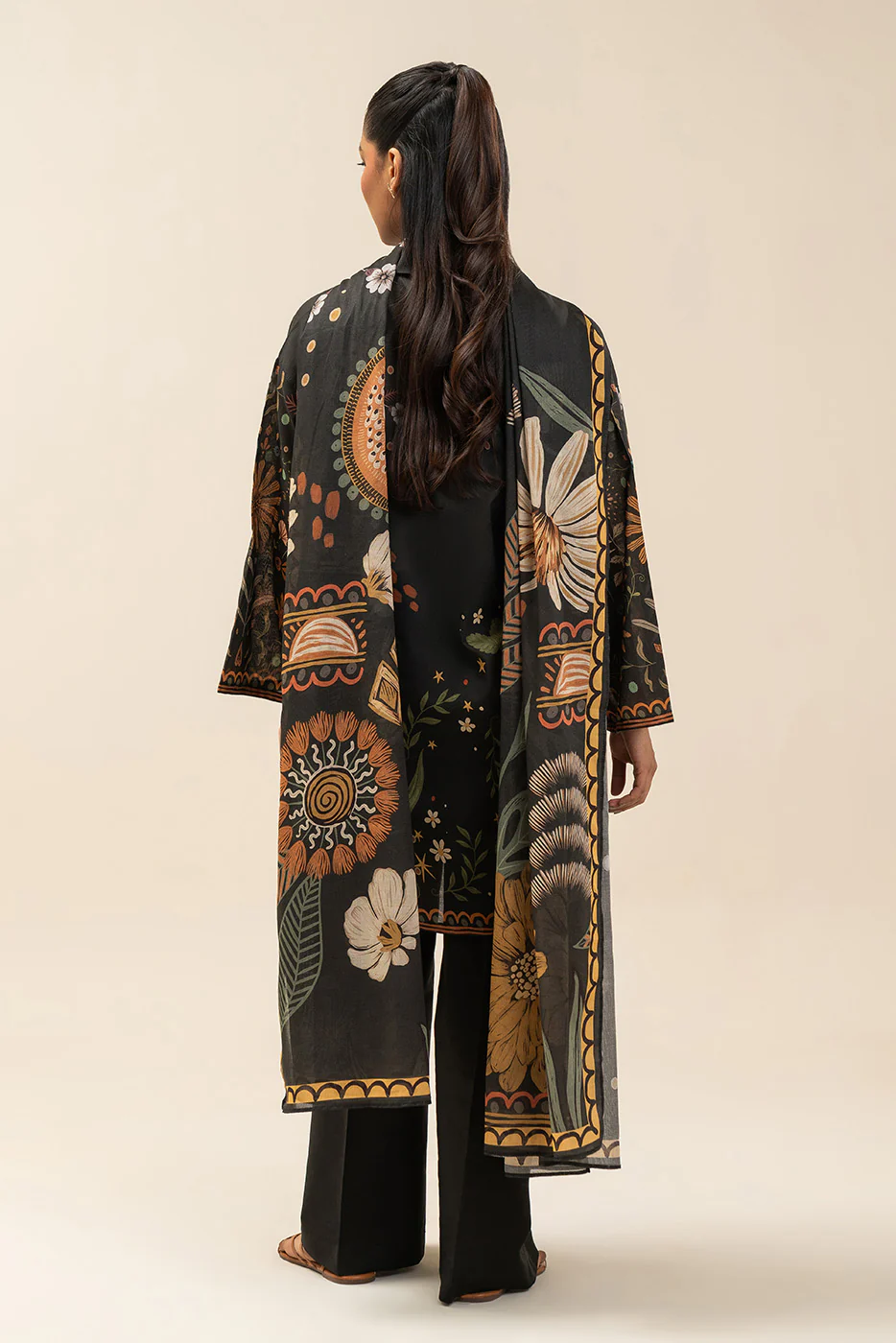 3 PIECE PRINTED LAWN SUIT-SABLE ZEST (UNSTITCHED) - Image 4