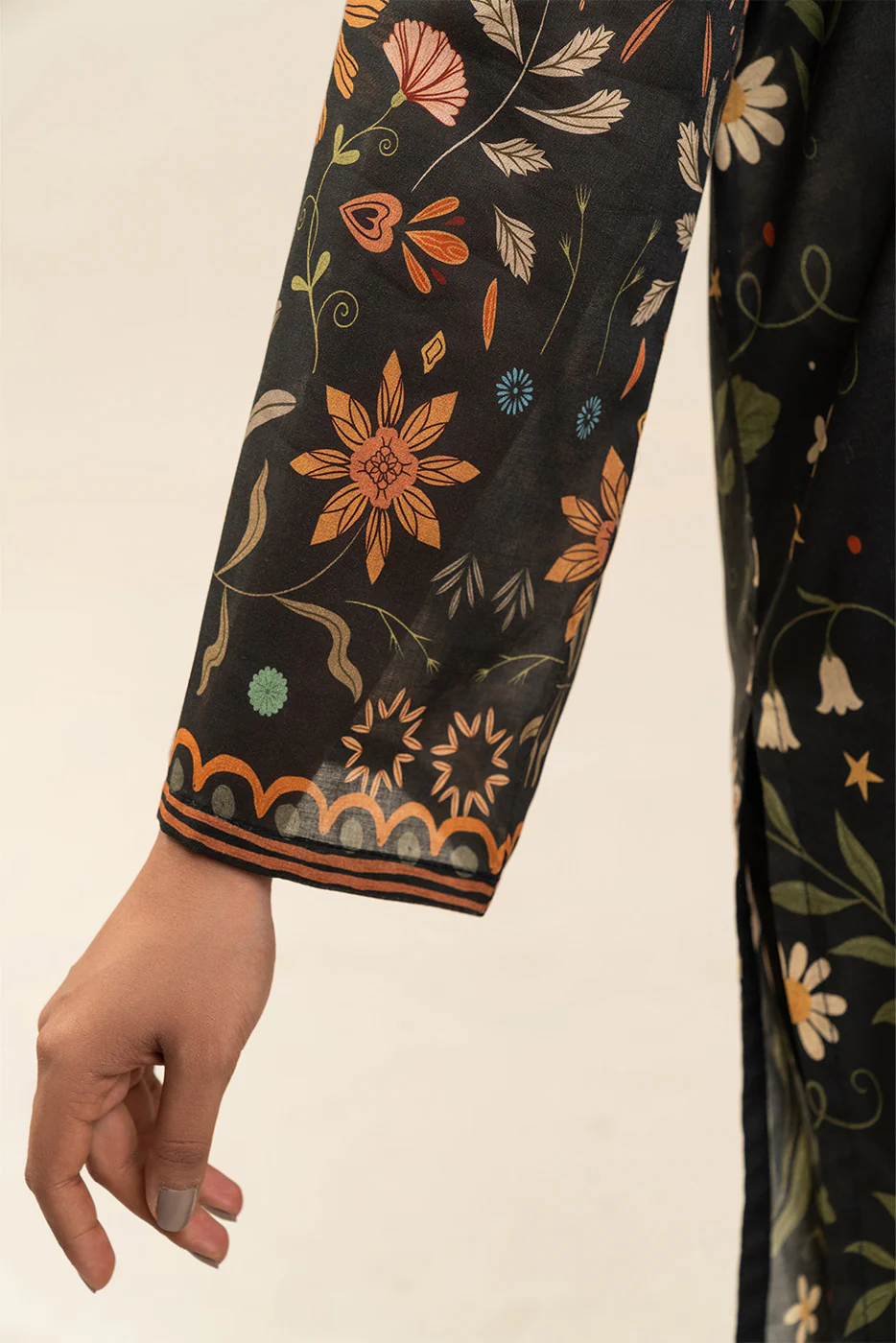 3 PIECE PRINTED LAWN SUIT-SABLE ZEST (UNSTITCHED) - Image 6