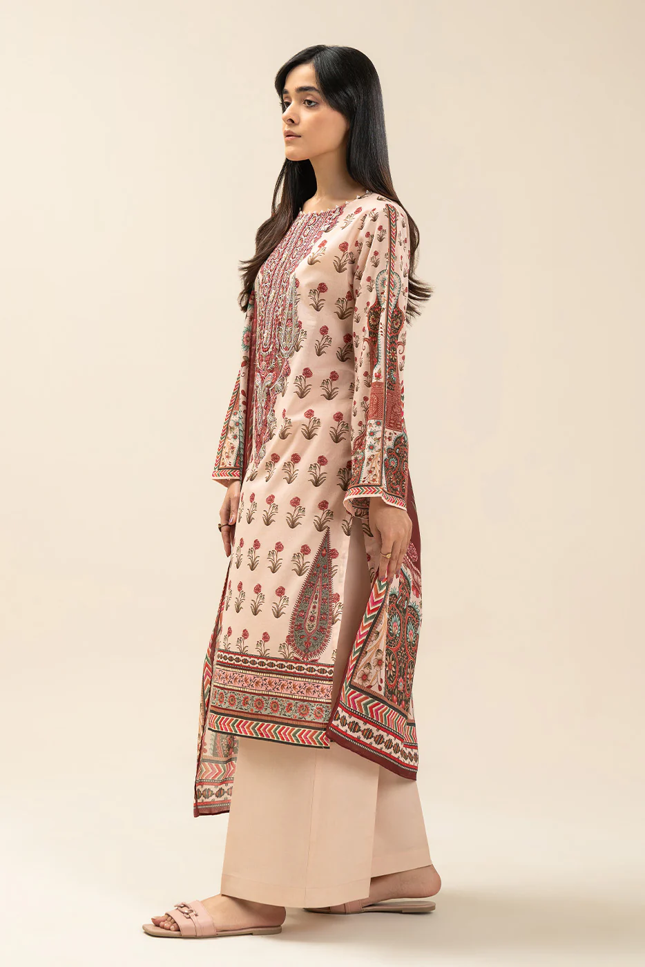3 PIECE EMBROIDERED LAWN SUIT-ORCHARD ARCH (UNSTITCHED) - Image 5