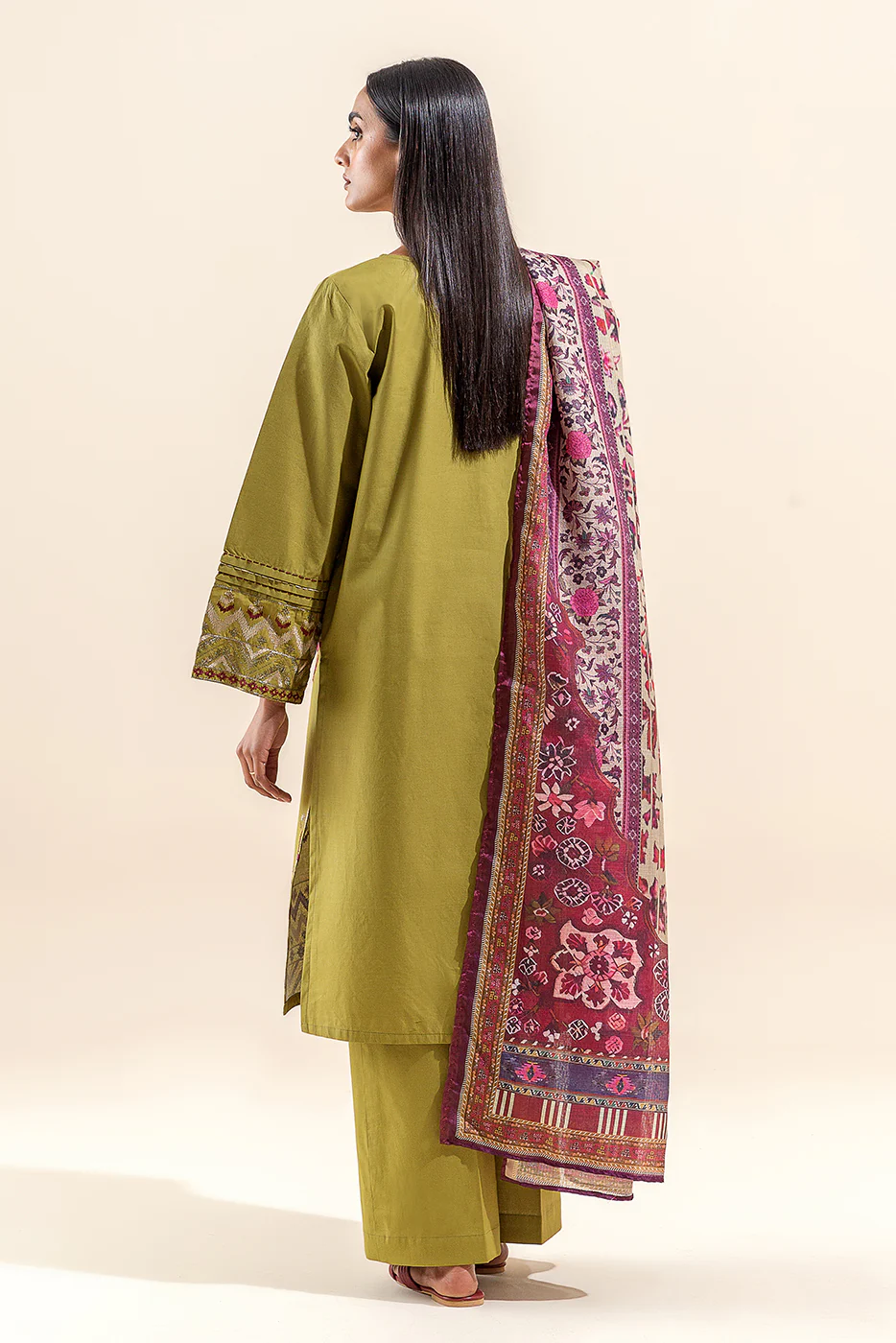 2 PIECE EMBROIDERED LAWN SUIT-TRIBAL CHARM (UNSTITCHED) - Image 5
