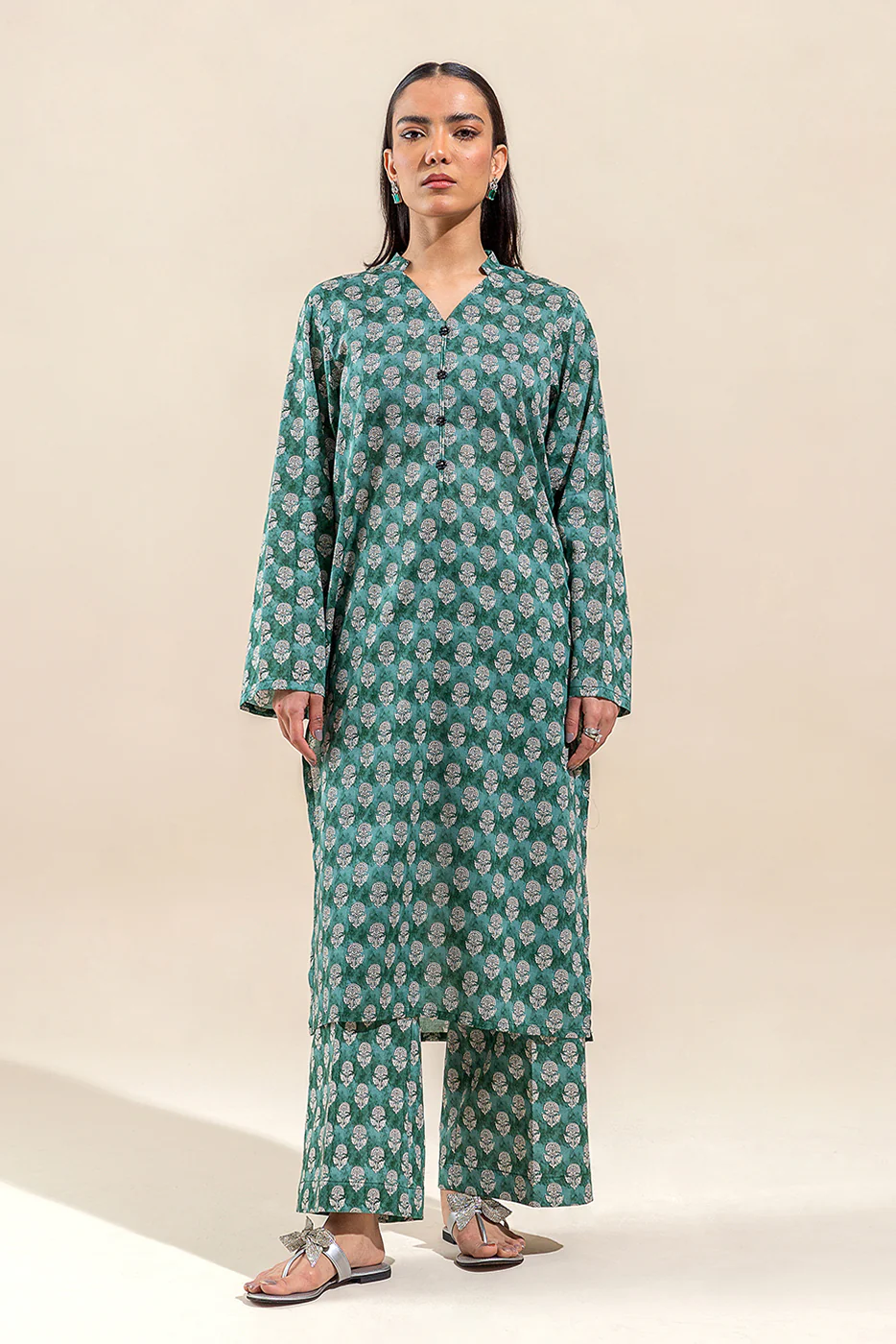 2 PIECE PRINTED LAWN SUIT-ETHNIC CHARM (UNSTITCHED) - Image 2