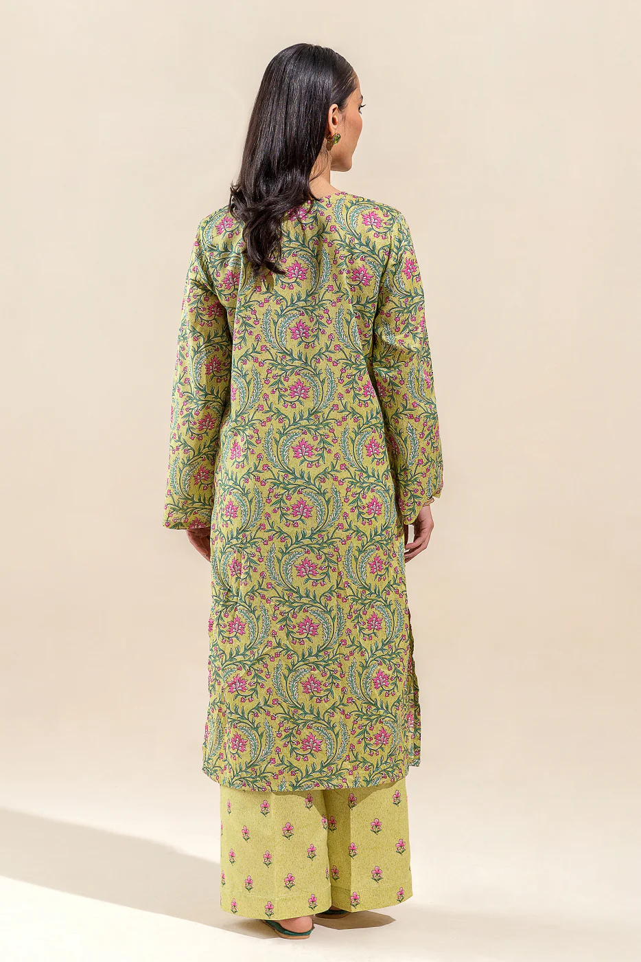 2 PIECE PRINTED LAWN SUIT-LEMON HAZE (UNSTITCHED) - Image 5