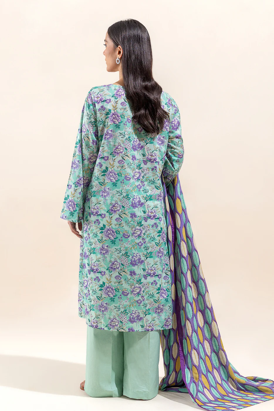 2 PIECE PRINTED LAWN SUIT-FLORET GLEAM (UNSTITCHED) - Image 4