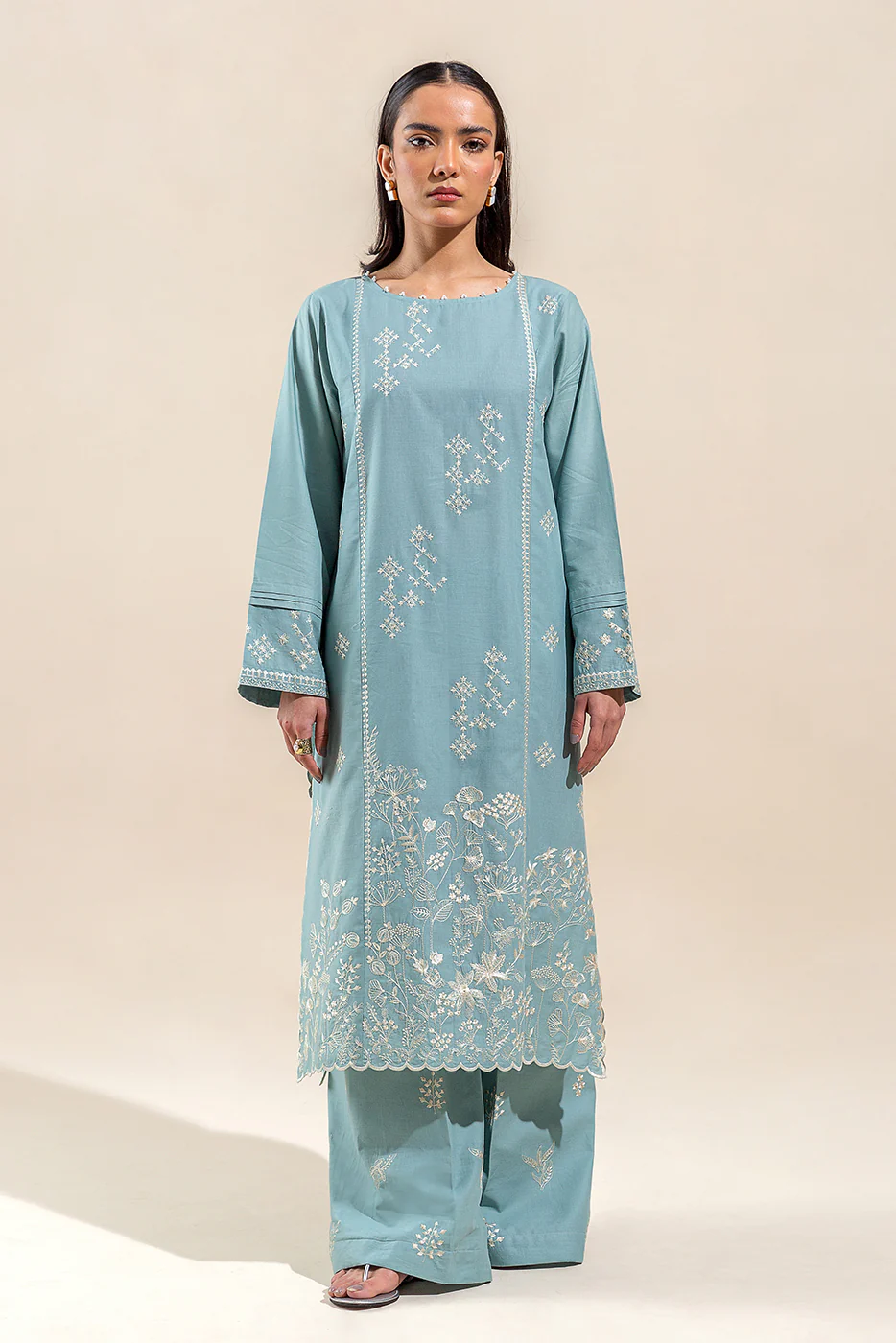 2 PIECE EMBROIDERED LAWN SUIT-MOON GLEAM (UNSTITCHED) - Image 2