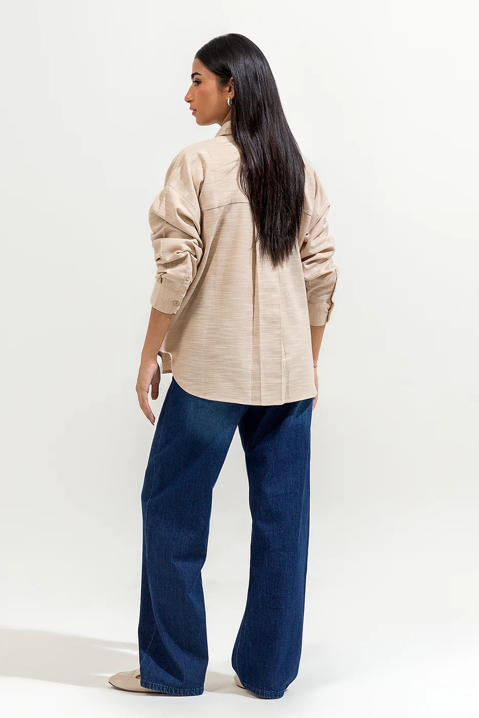 BUTTON-THROUGH DROP SHOULDER SHIRT - Image 3