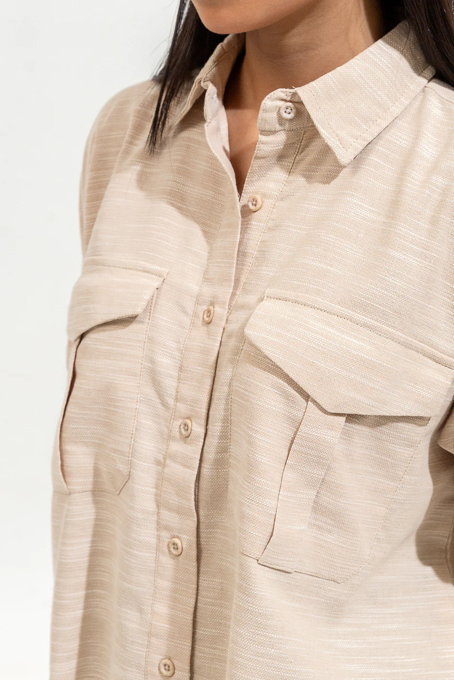 BUTTON-THROUGH DROP SHOULDER SHIRT - Image 4