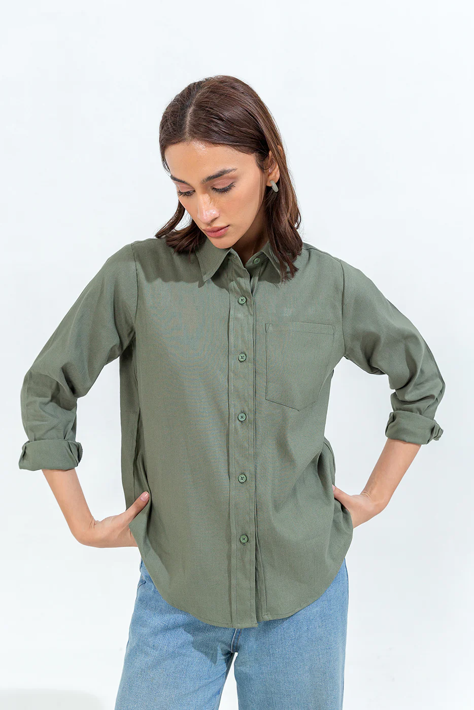 BASIC BUTTON-THROUGH SHIRT - Image 5