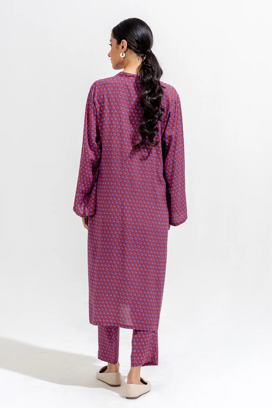 2 PIECE PRINTED VISCOSE SUIT (PRET) - Image 4