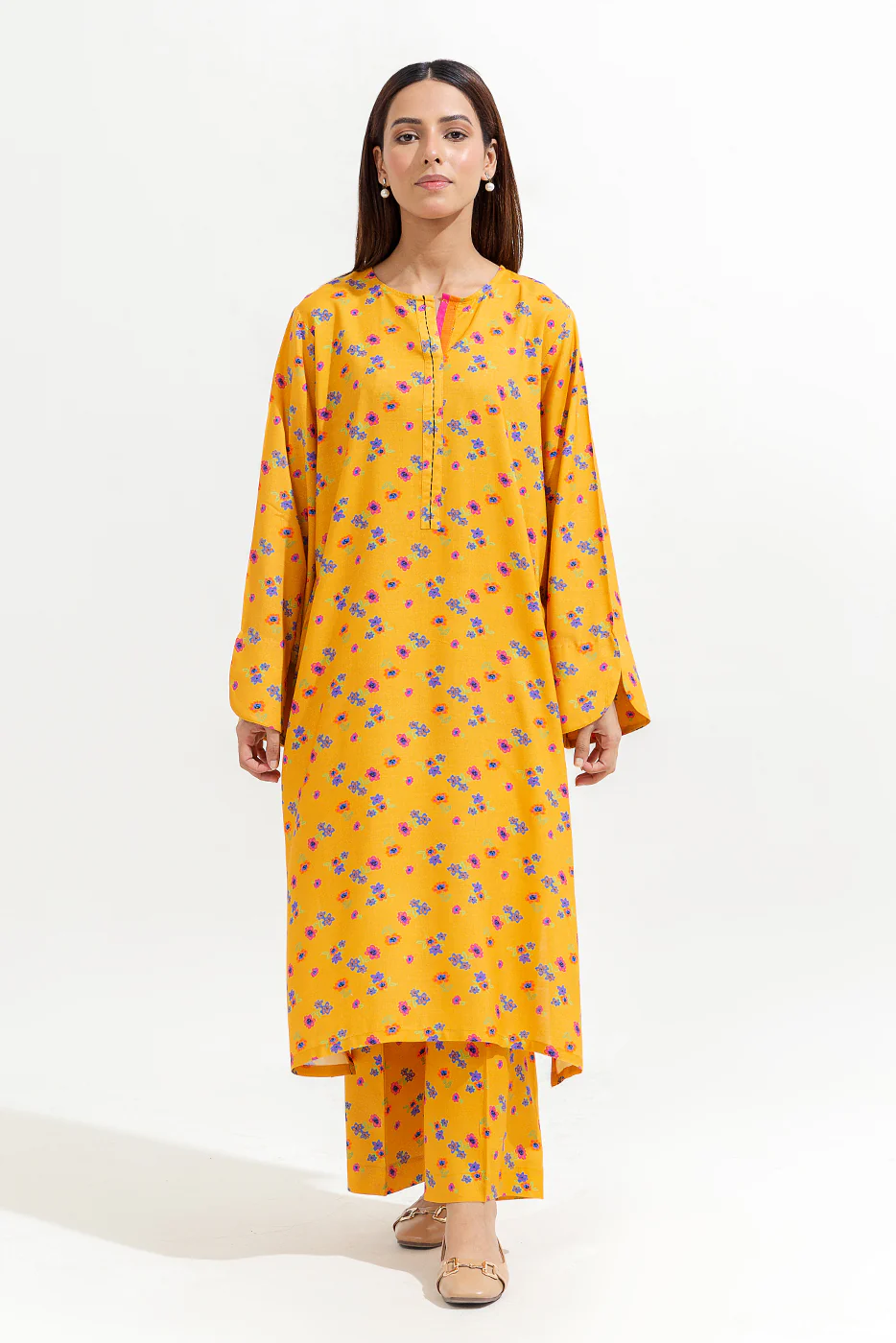 2 PIECE PRINTED VISCOSE SUIT (PRET) - Image 4