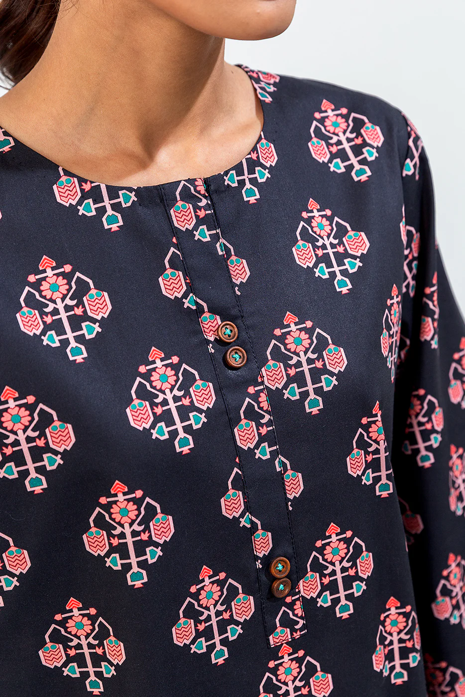 PRINTED CAMBRIC SHIRT (PRET) - Image 4