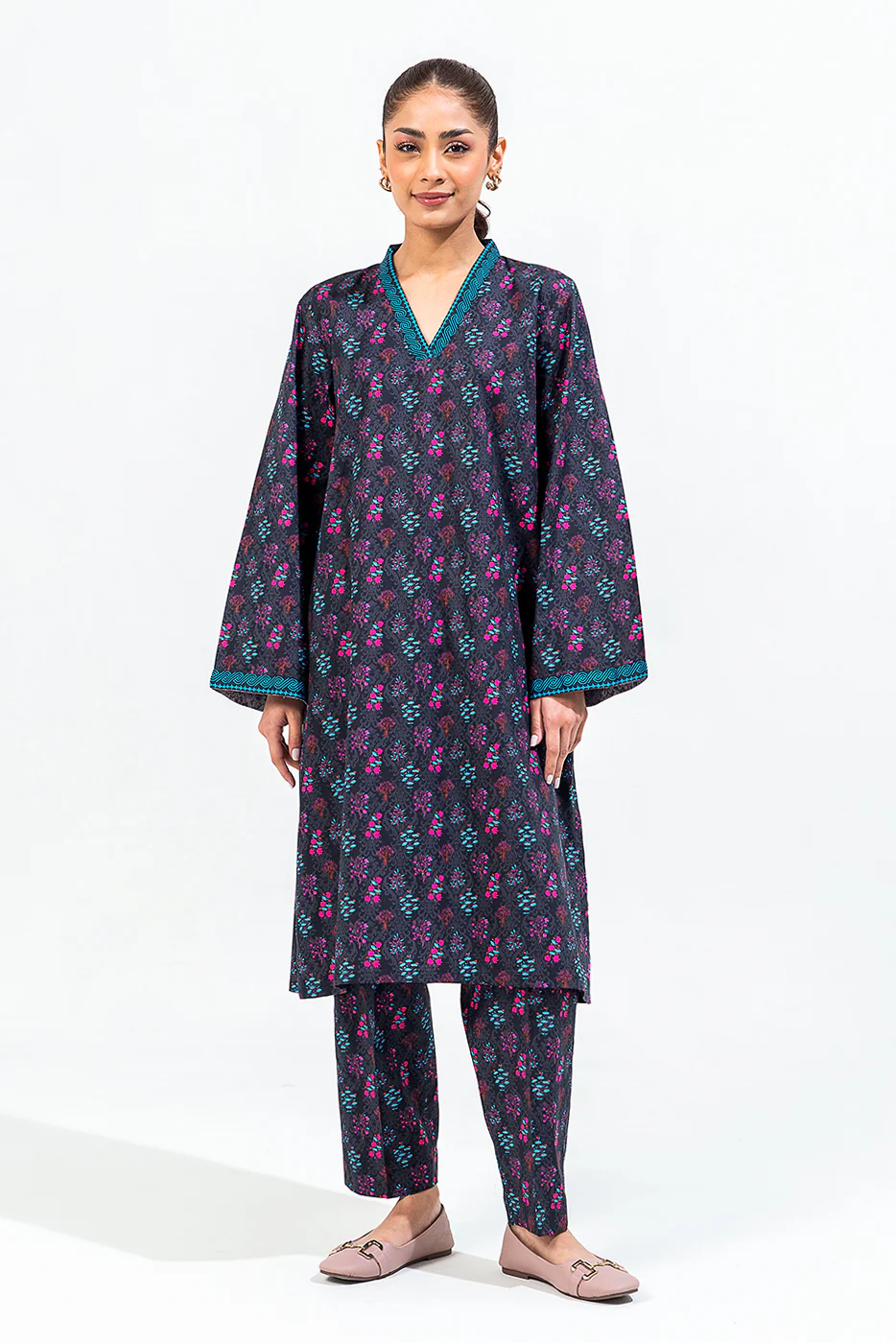 PRINTED CAMBRIC SHIRT (PRET) - Image 2