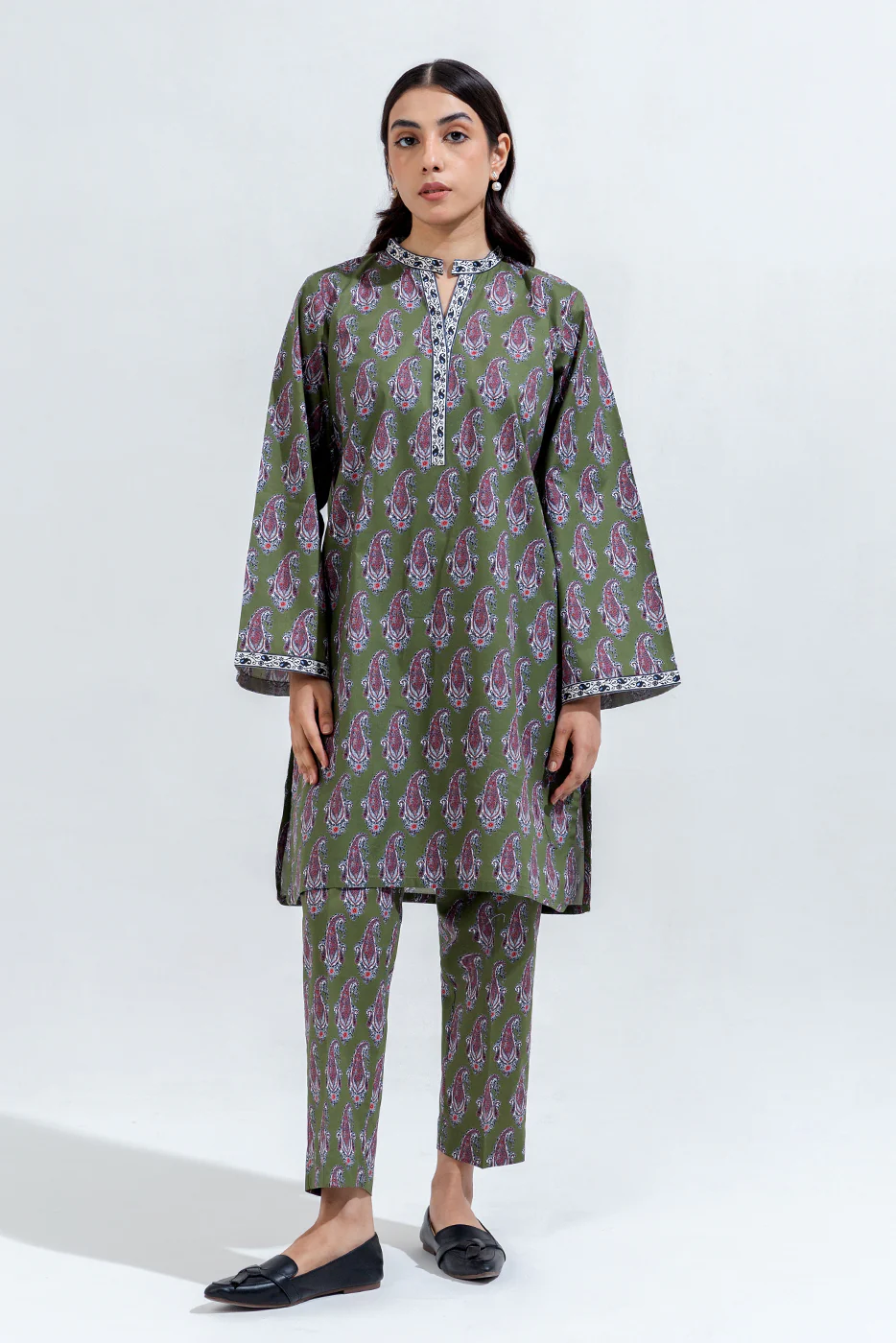 PRINTED CAMBRIC SHIRT (PRET) - Image 2