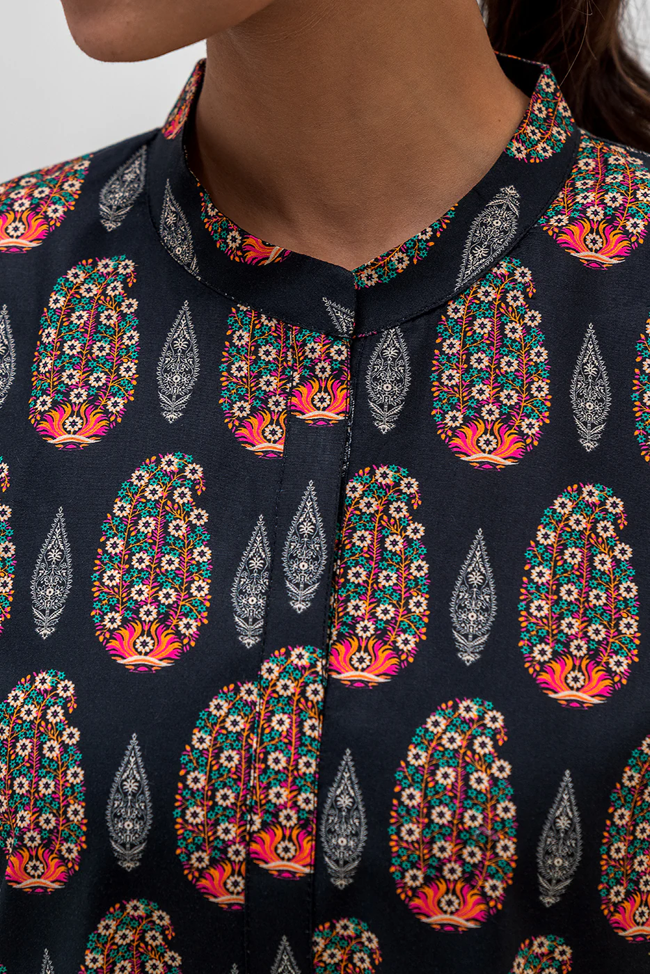 PRINTED CAMBRIC SHIRT (PRET) - Image 4