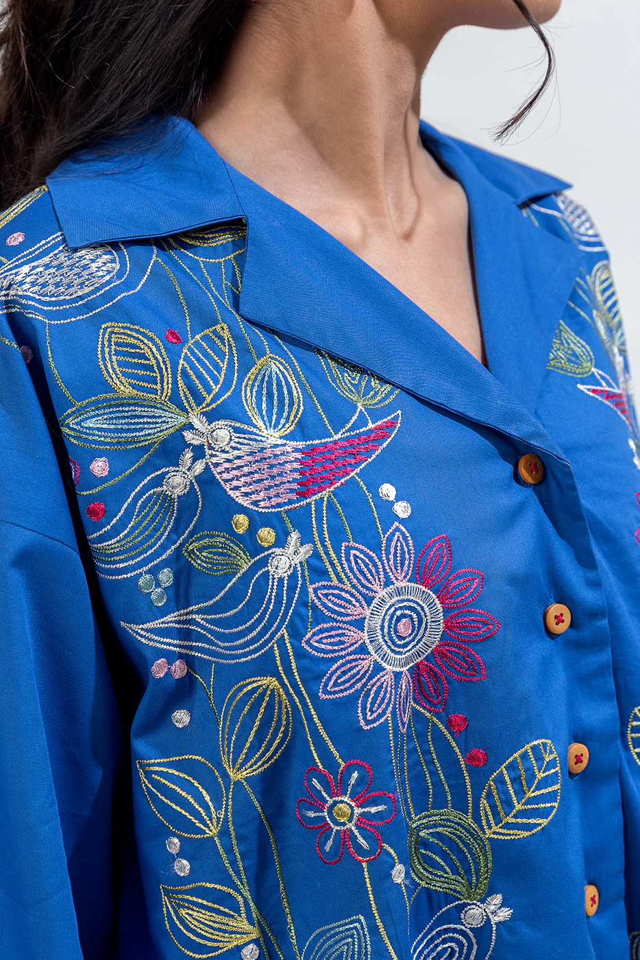 EMBROIDERED CAMBRIC TOP (PRET) - Image 2