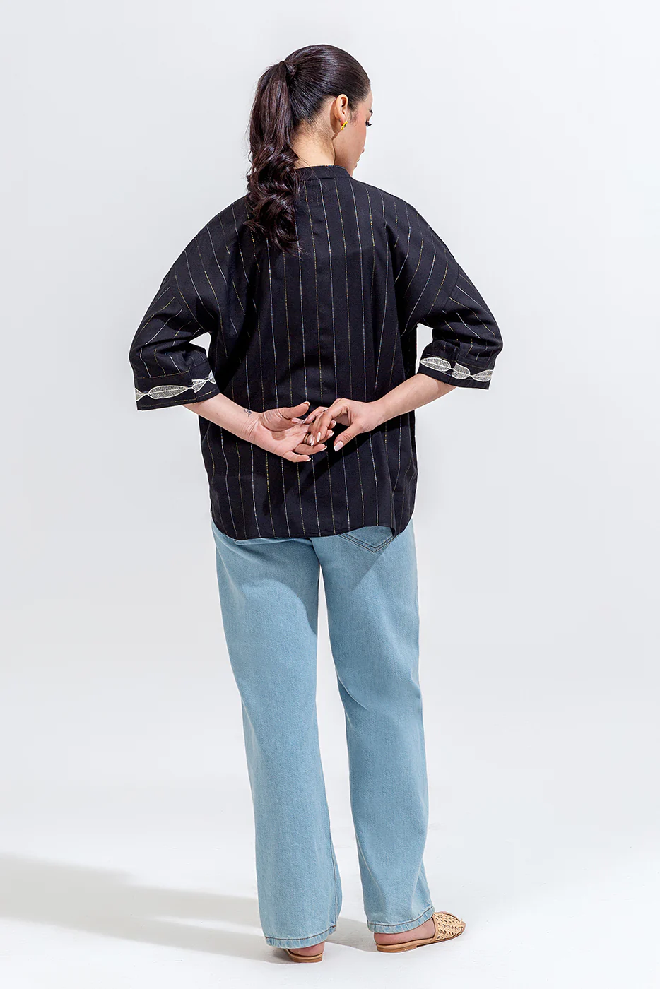 EMBROIDERED VISCOSE TOP (PRET) - Image 4