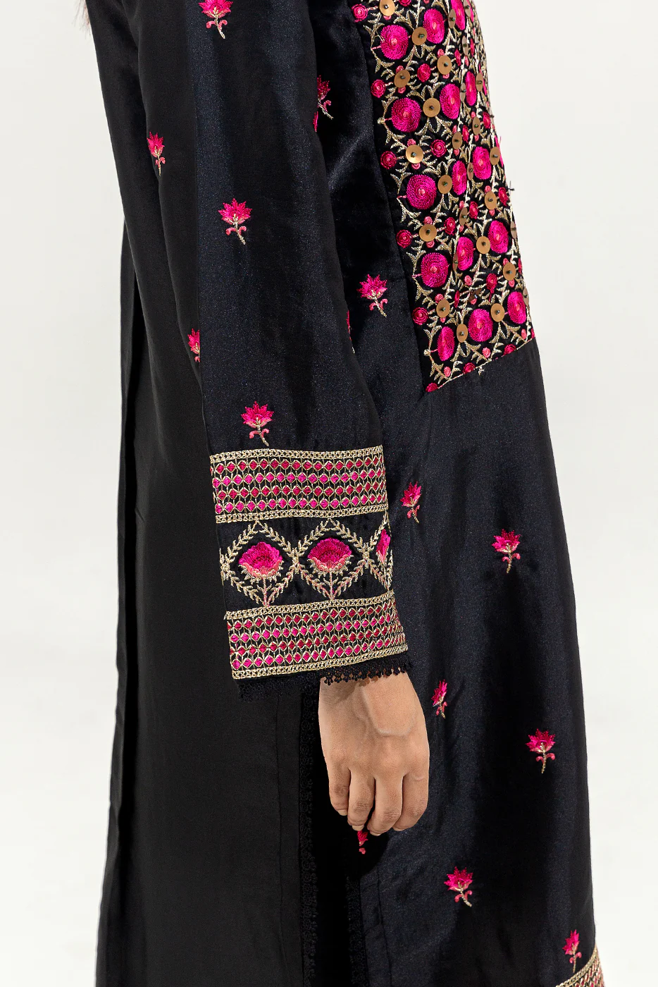 2 PIECE EMBROIDERED SILK SUIT (LUXURY-PRET) - Image 5