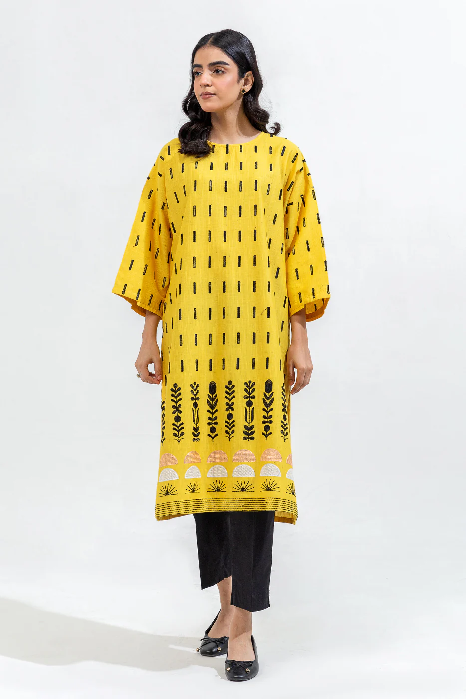 EMBROIDERED KHADDAR SHIRT (PRET) - Image 2