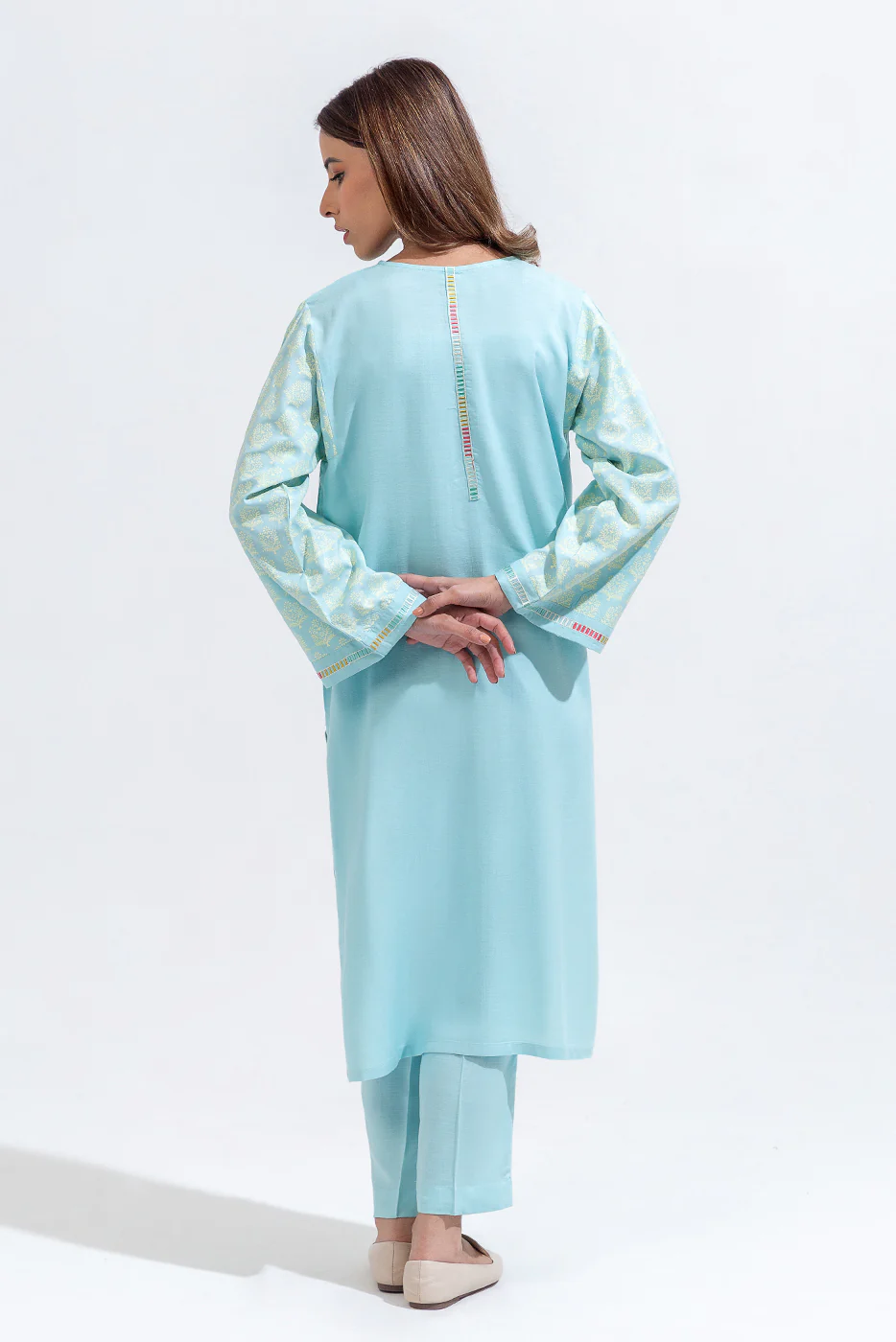 2 PIECE PRINTED VISCOSE SUIT (PRET) - Image 3