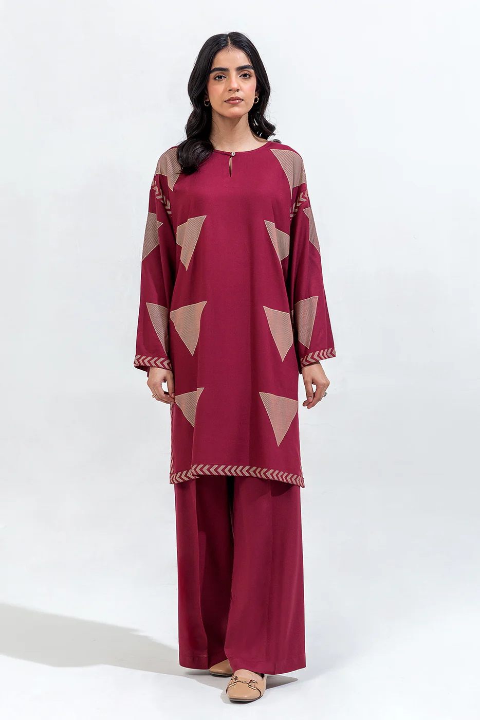 2 PIECE PRINTED VISCOSE SUIT (PRET) - Image 2