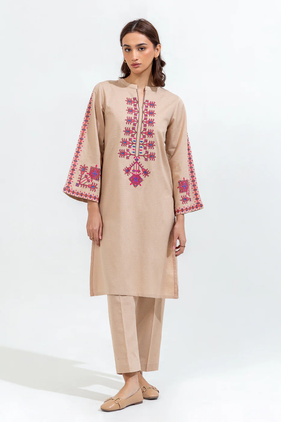 2 PIECE EMBROIDERED KHADDAR SUIT (PRET) - Image 2