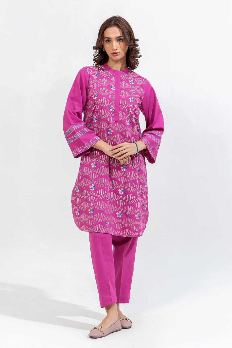 2 PIECE EMBROIDERED KHADDAR SUIT (PRET) - Image 2