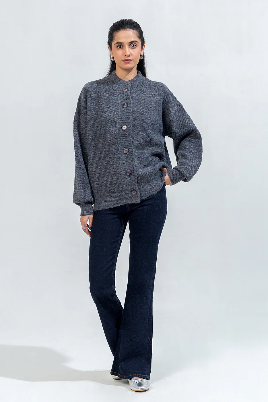 CREW NECK CARDIGAN - Image 2