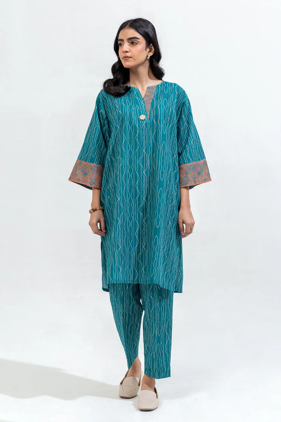 PRINTED KHADDAR SHIRT (PRET) - Image 2
