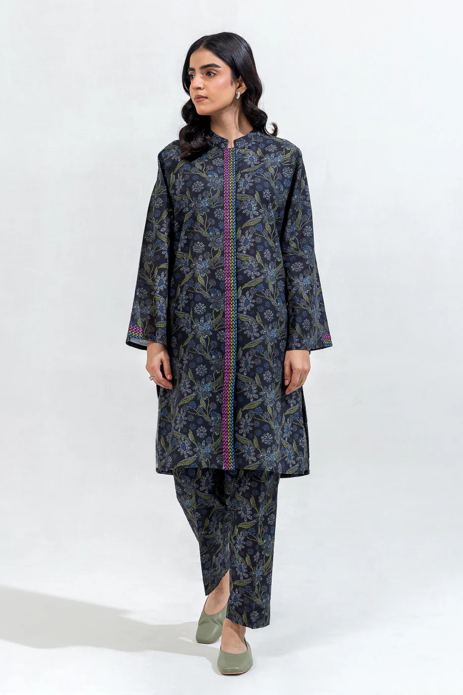 PRINTED KHADDAR SHIRT (PRET) - Image 2