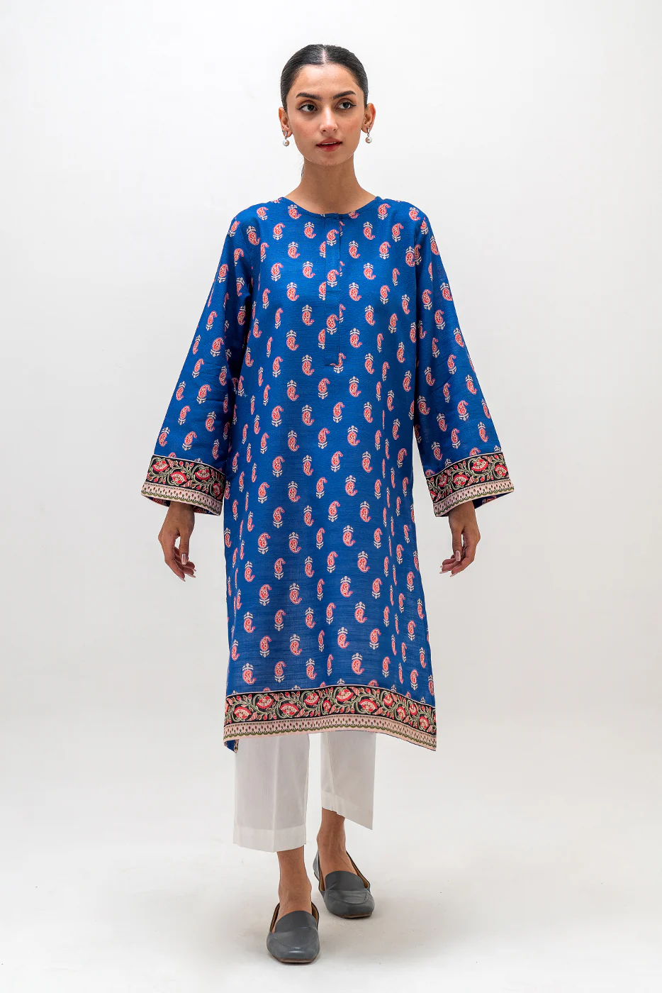 PRINTED KHADDAR SHIRT (PRET) - Image 6