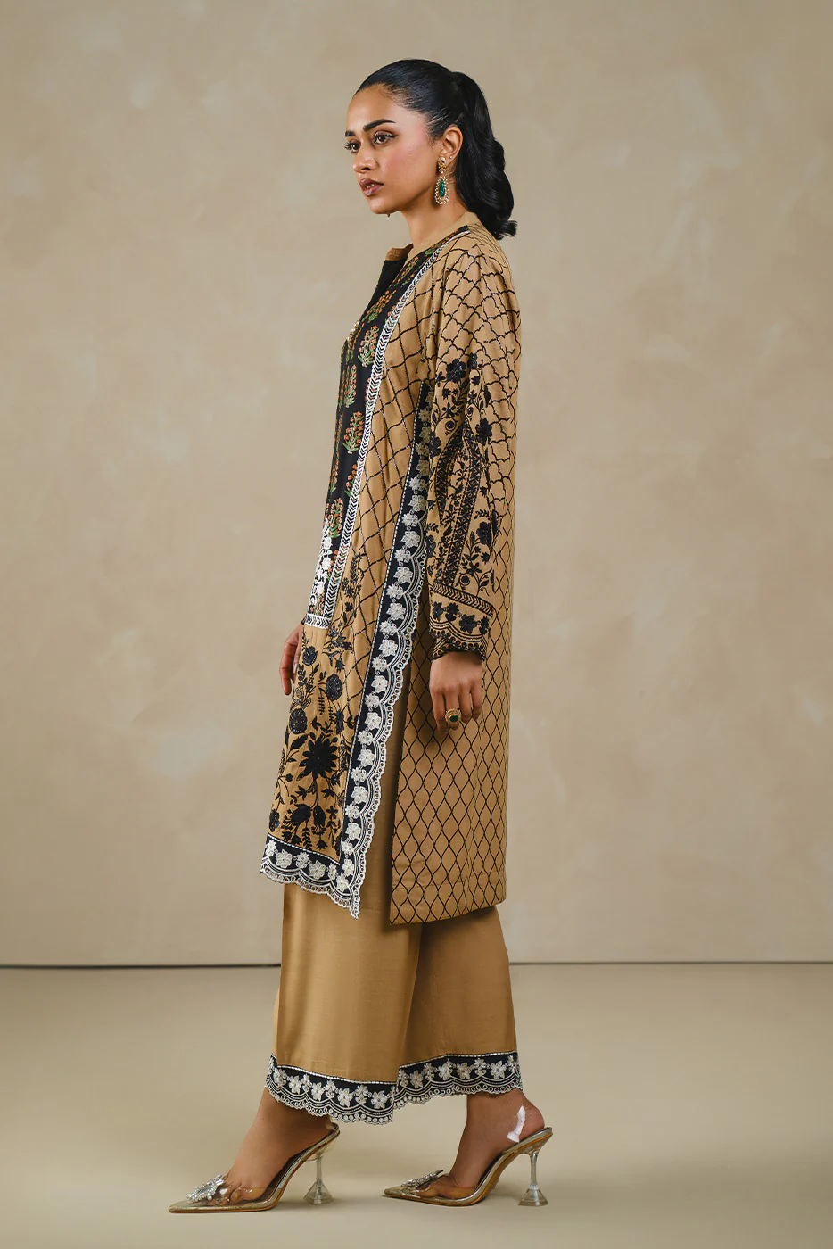 EMBROIDERED RAW SILK SHIRT (LUXURY PRET) - Image 3